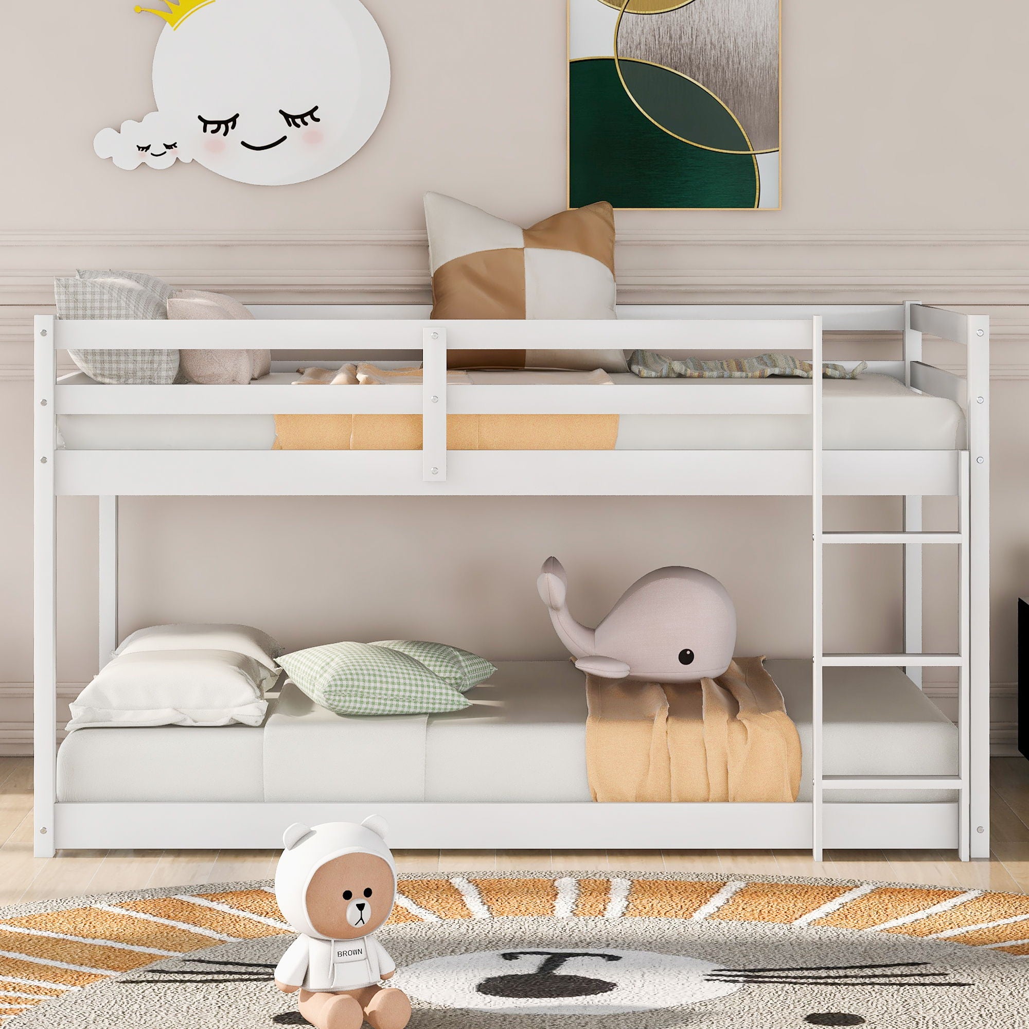 Floor Bunk Bed With Ladder
