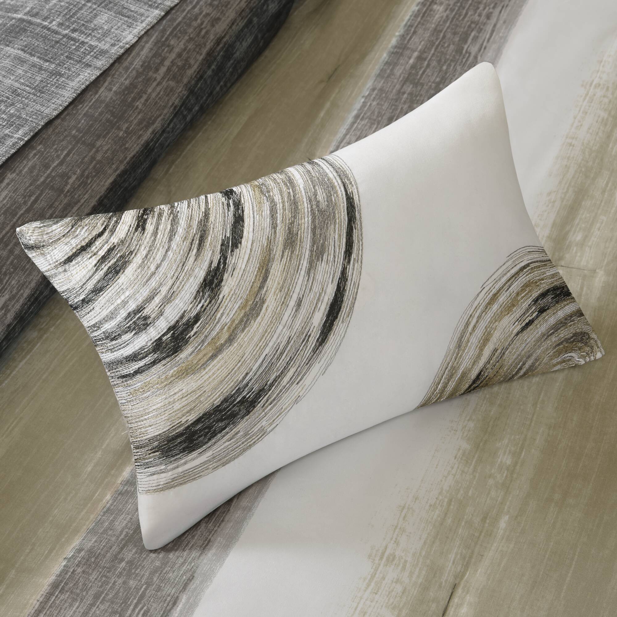 Saben - King Complete Comforter And Sheet Set - Taupe