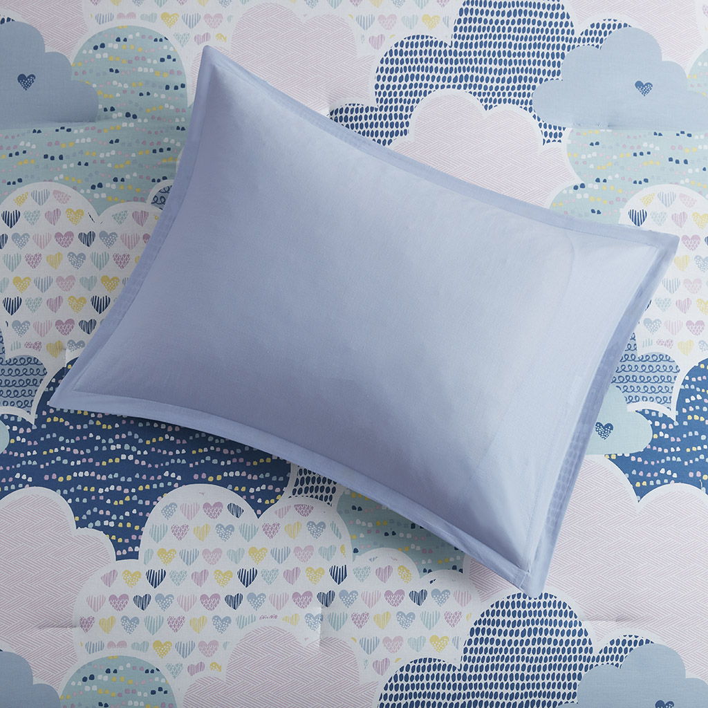Cloud - Printed Comforter Set - Blue