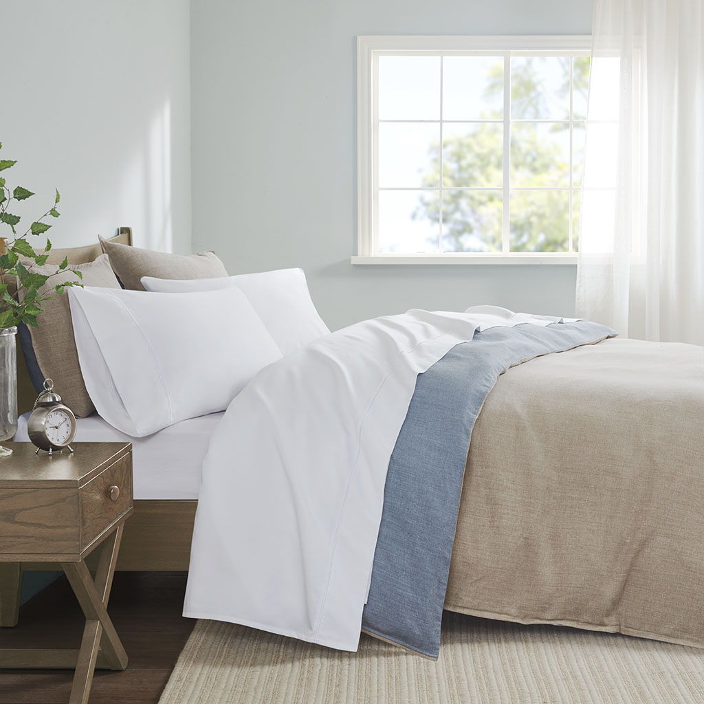 600 Thread Count - California King Sheet Set - White