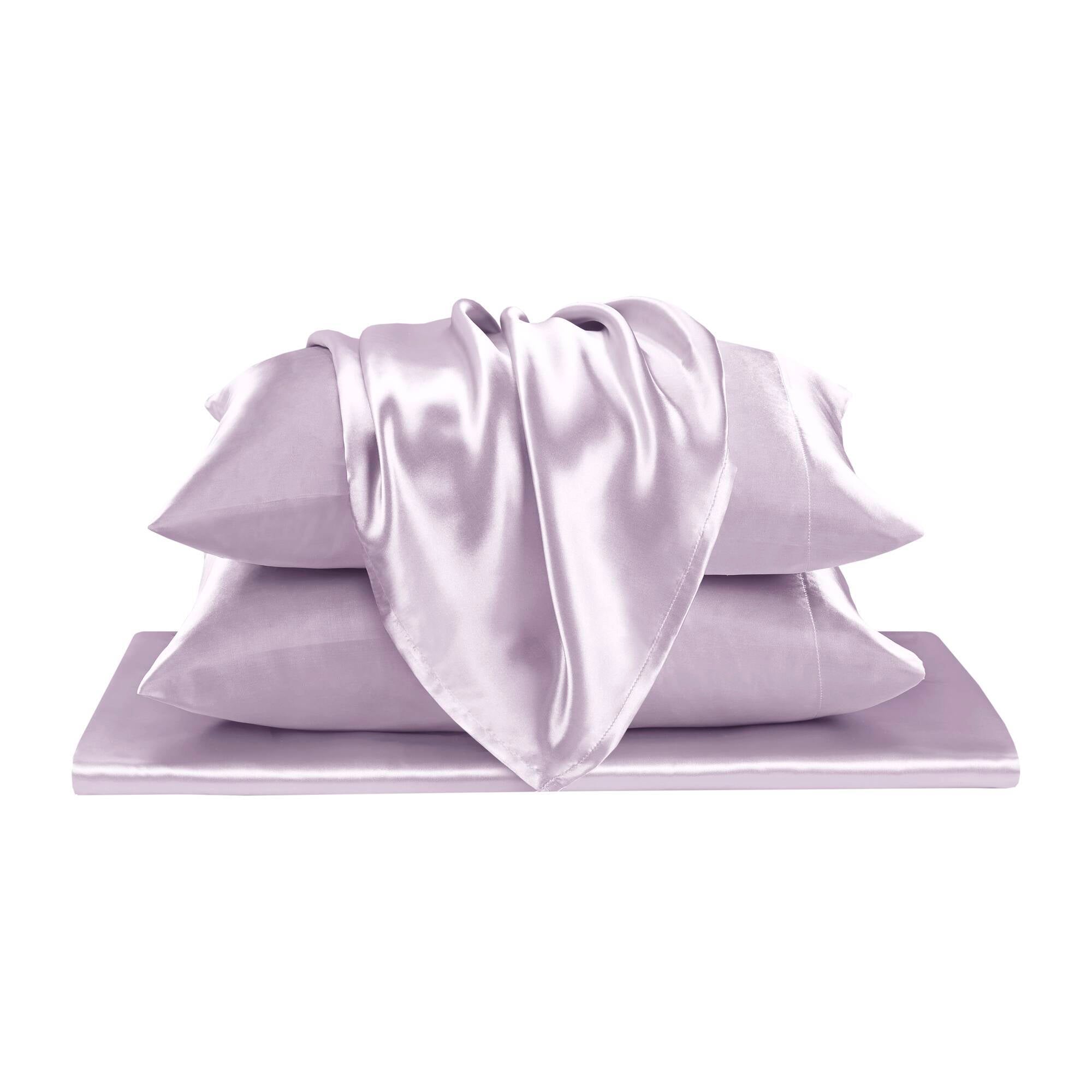 Satin - 4 Piece Twin Luxury Sheet Set - Lilac
