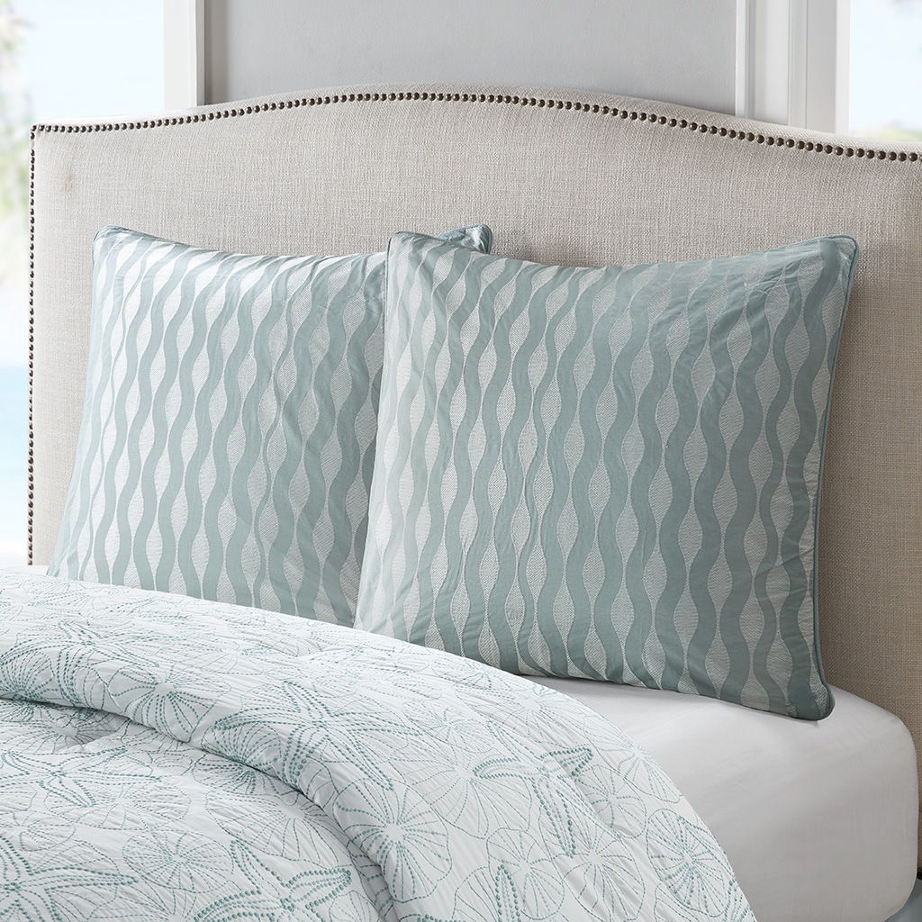 Maya Bay - Euro Sham - Blue