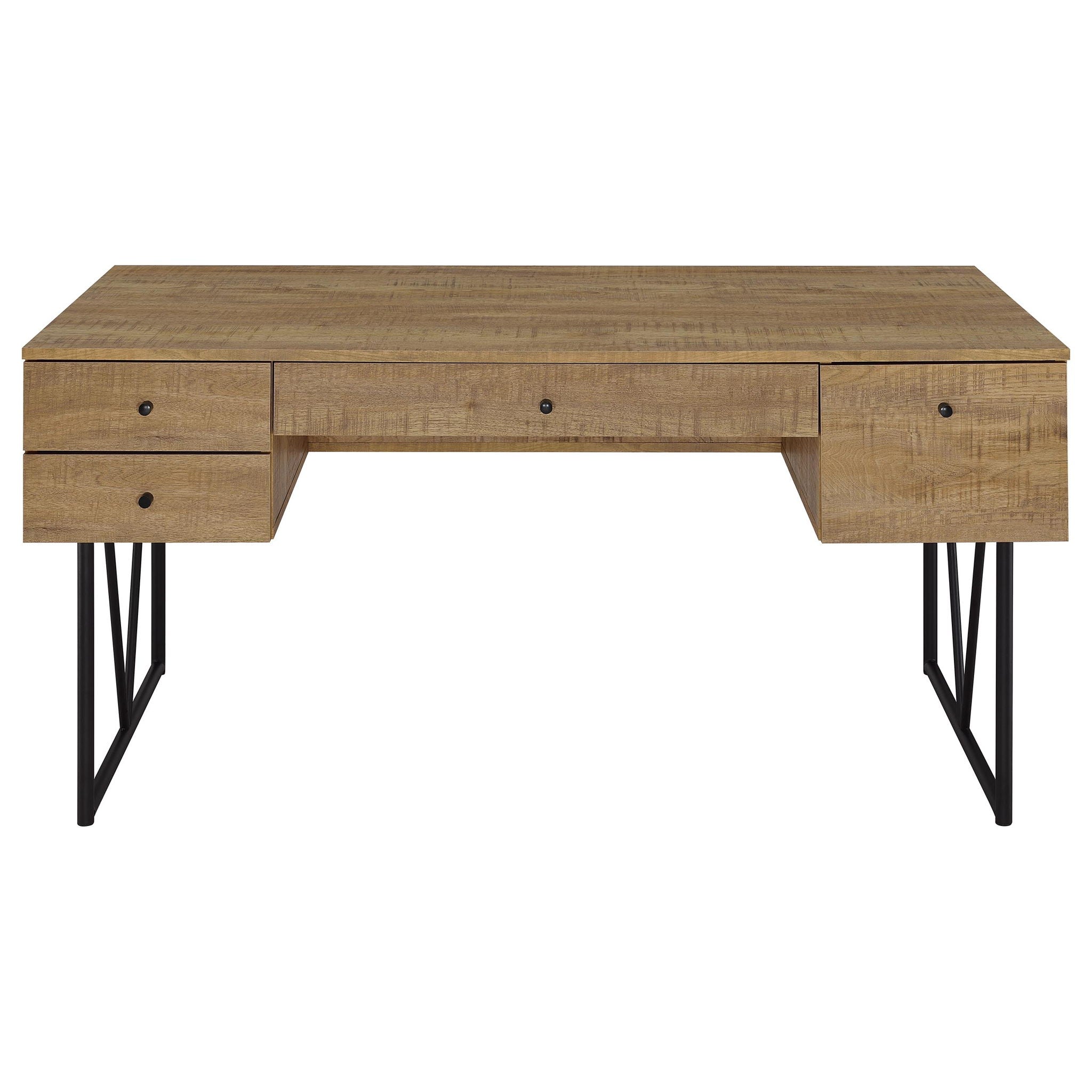 Vellun - 4 Drawer Writing Desk - Mango Color