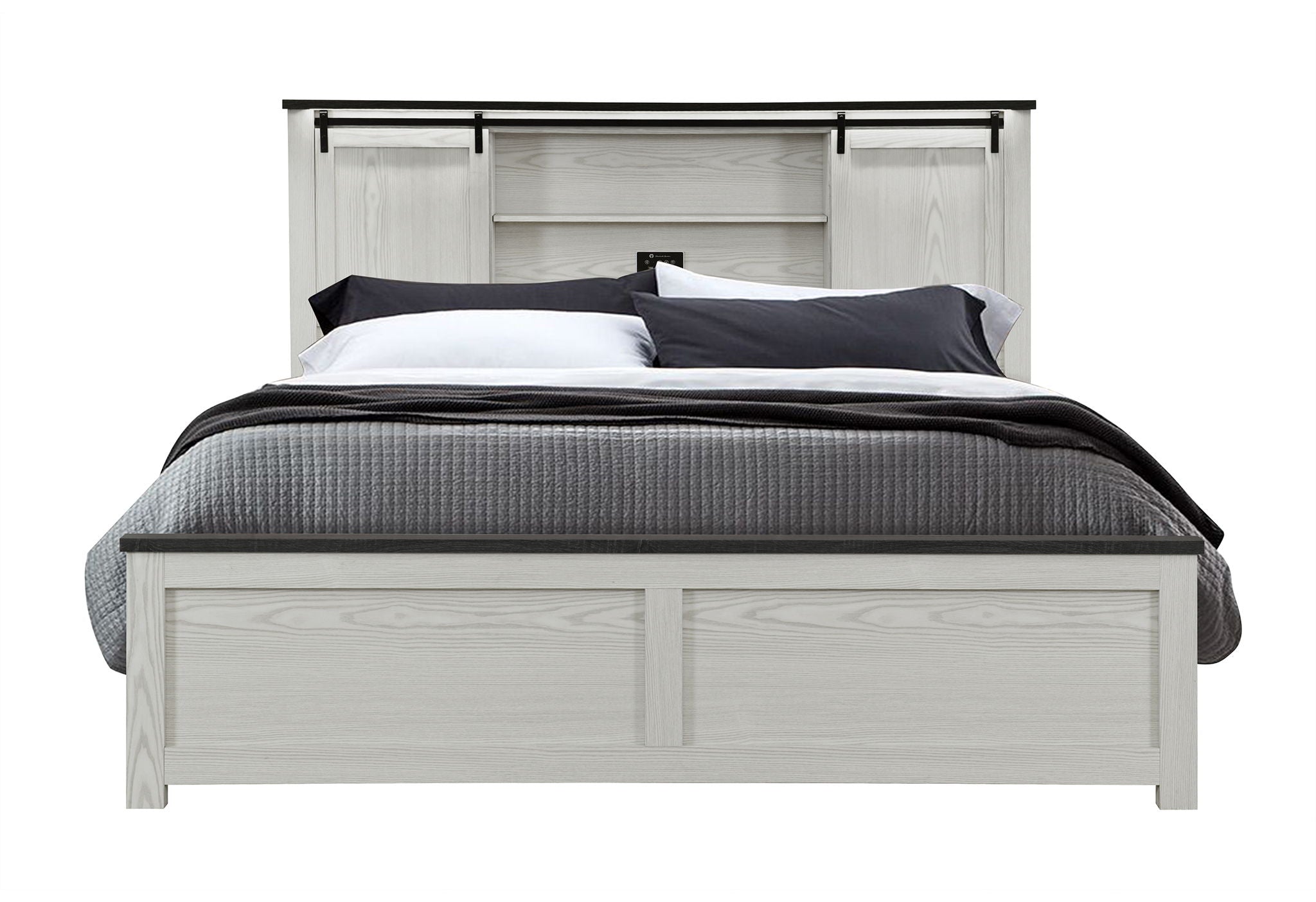 Ava - Queen Storage Bed - Beige