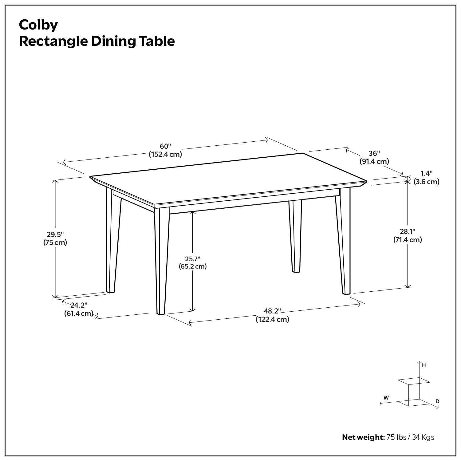 Colby - Dining Table - Oak