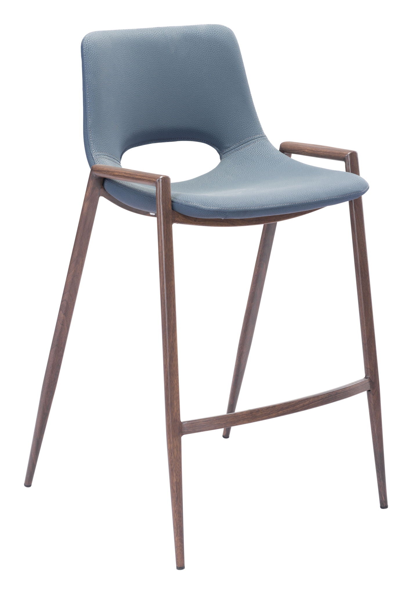 Desi - Counter Stool With Walnut Legs (Set of 2)