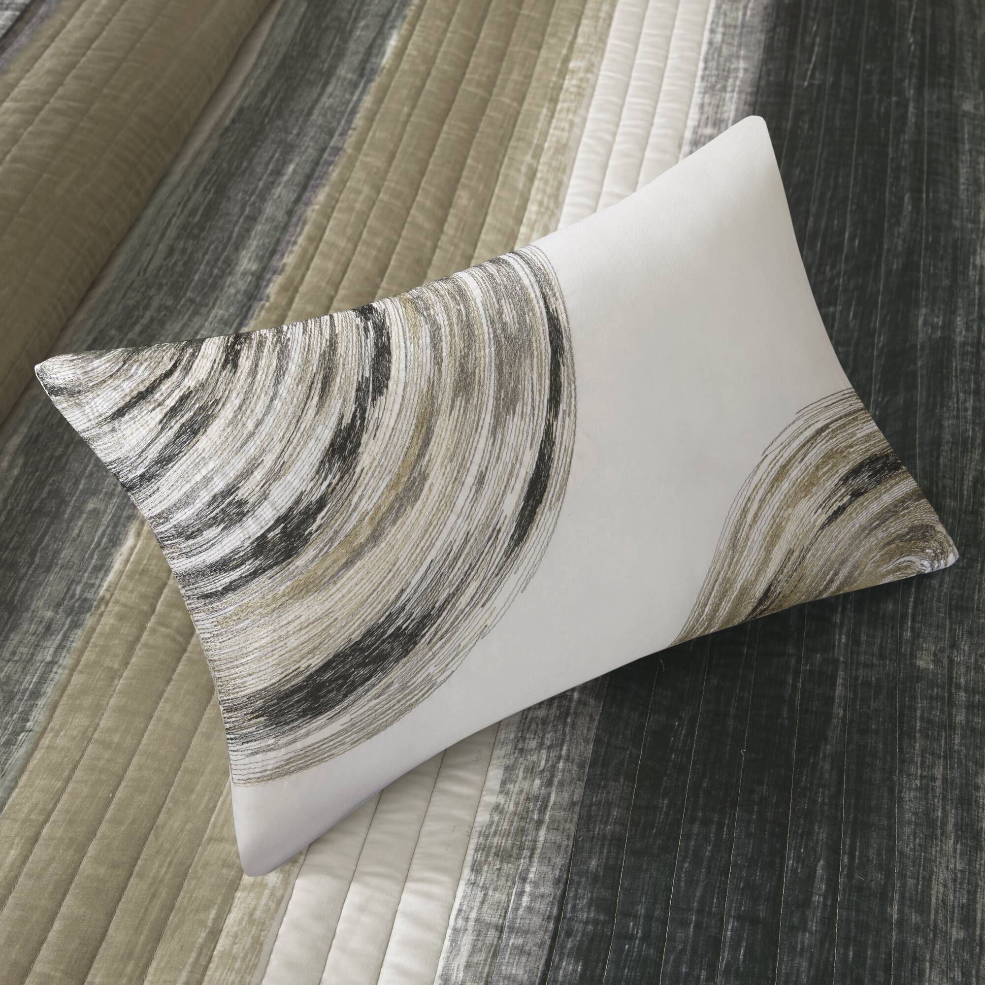 Saben - Complete Reversible Coverlet And Sheet Set - Taupe