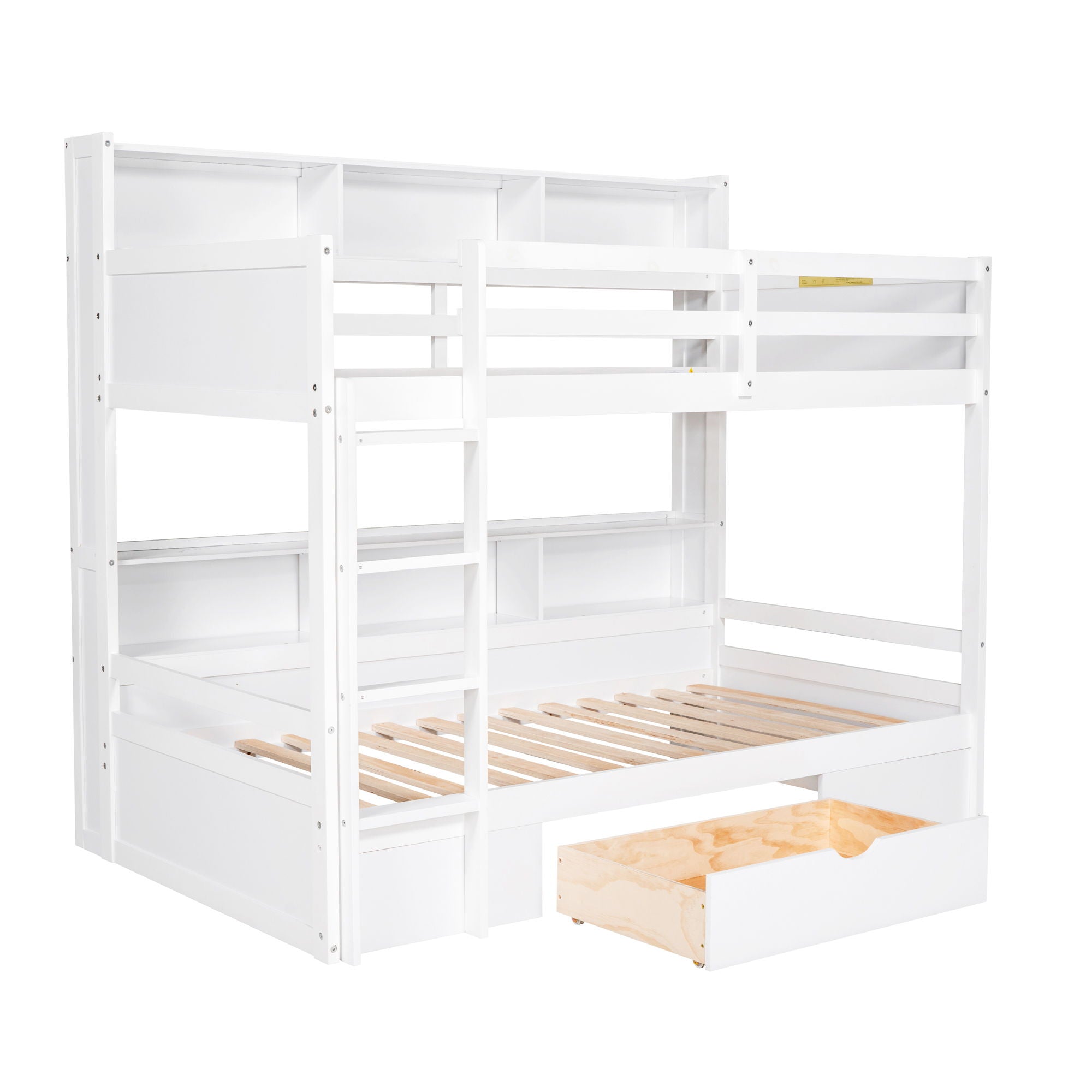 Carolee - Twin Size Bunk Bed With Built-In Shelves