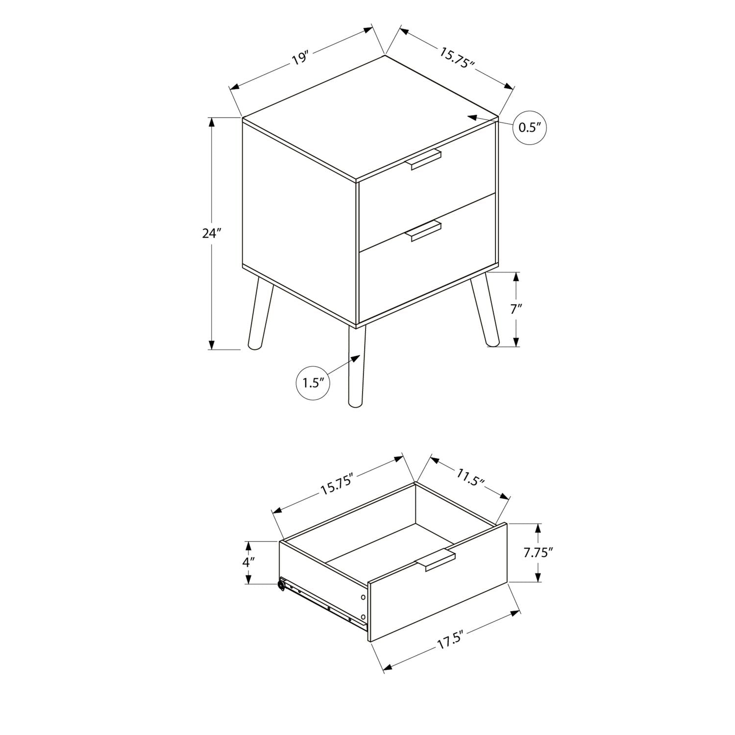Modern Accent Table & Storage Drawers