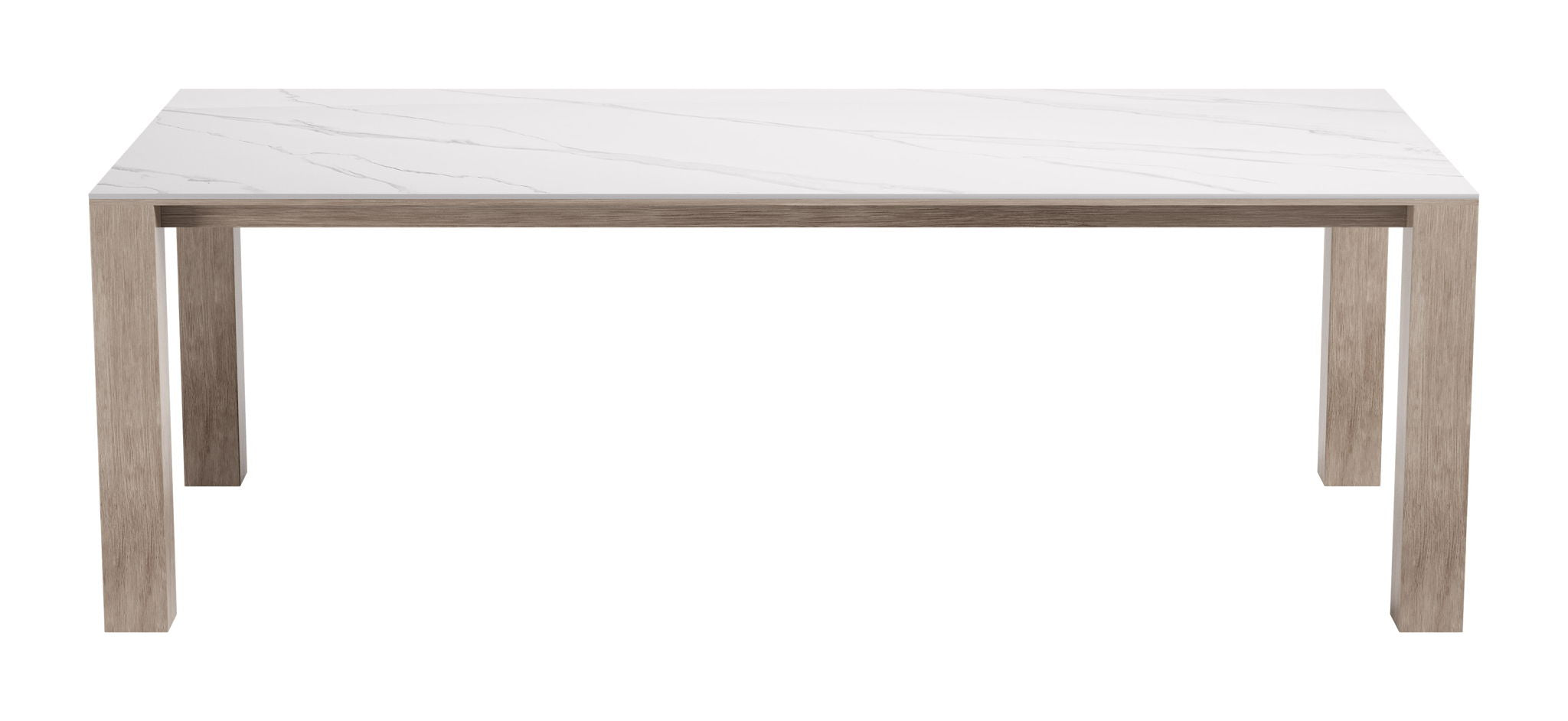 Leilani - Rectangular Dining Table - White / Light Brown