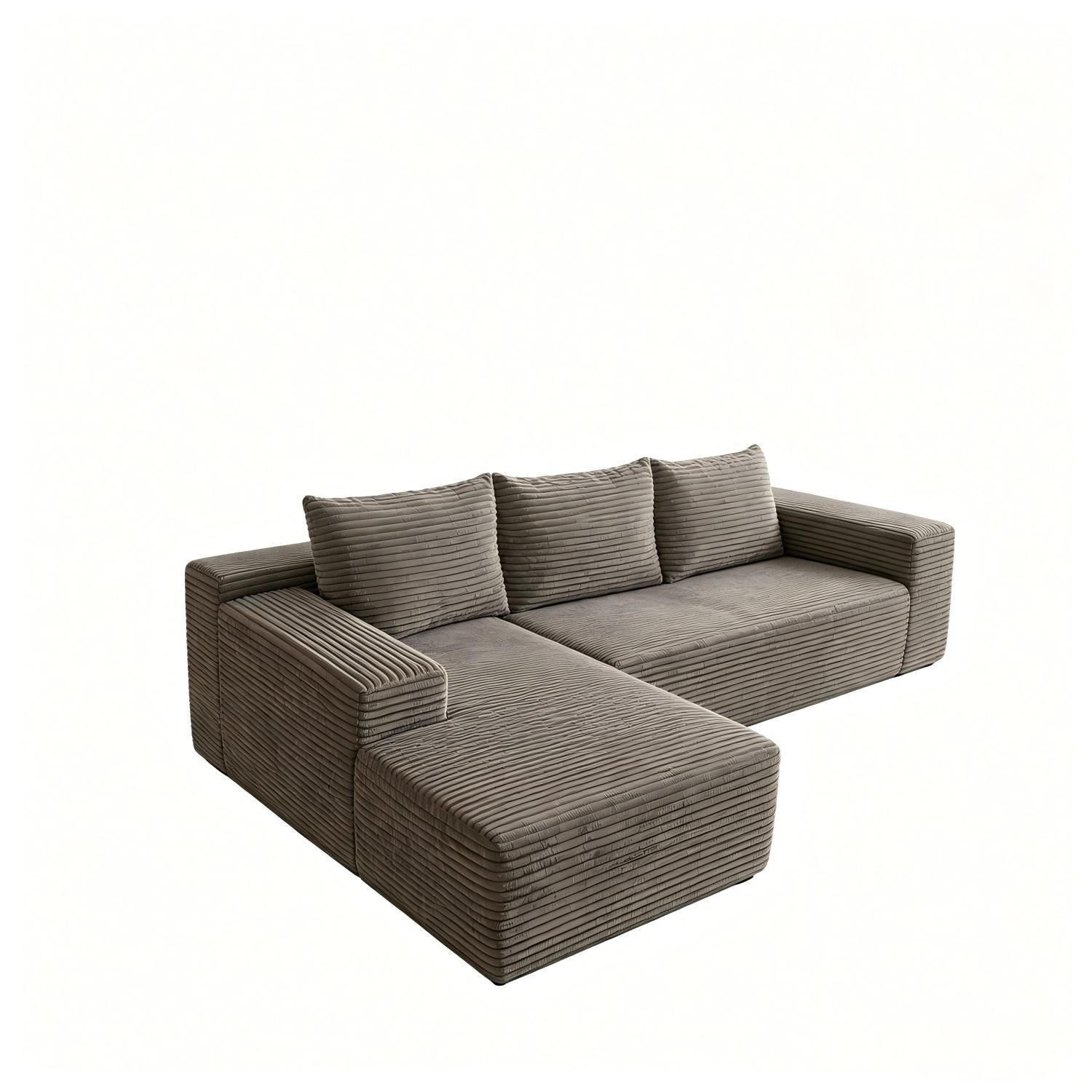 Modern L-Shaped Sectional Sofa With Left Facing Chaise