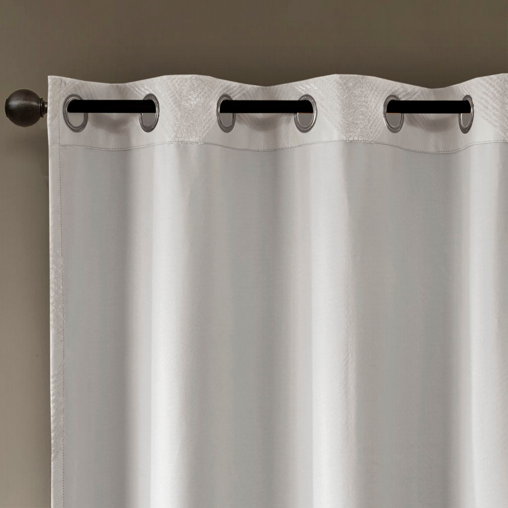 Ogee Knitted Jacquard Total Blackout Curtain Panel