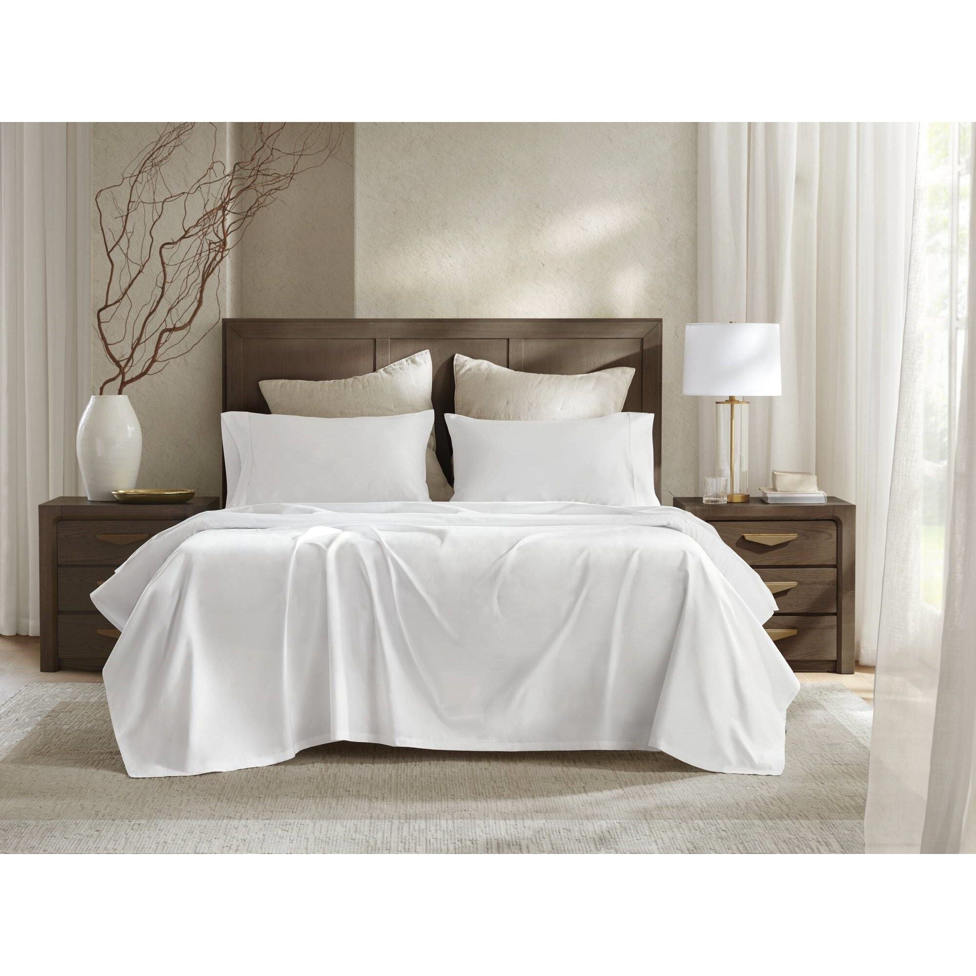 California King Sateen Sheet Set - White