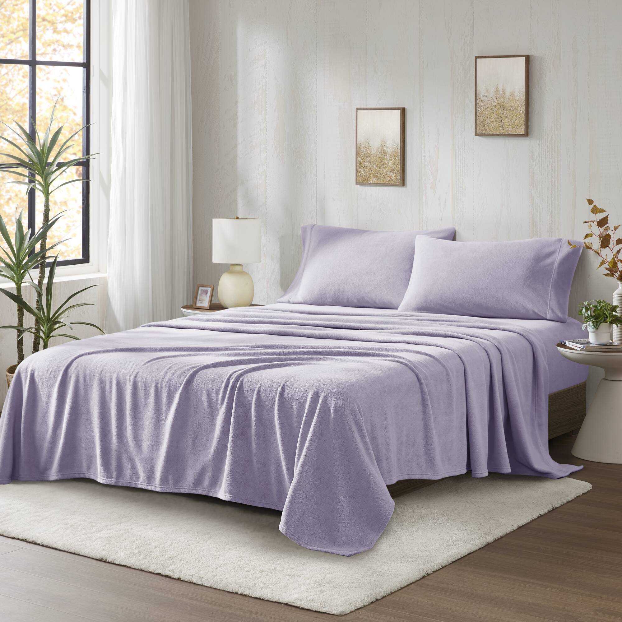 Micro Fleece - Queen Sheet Set - Lavender