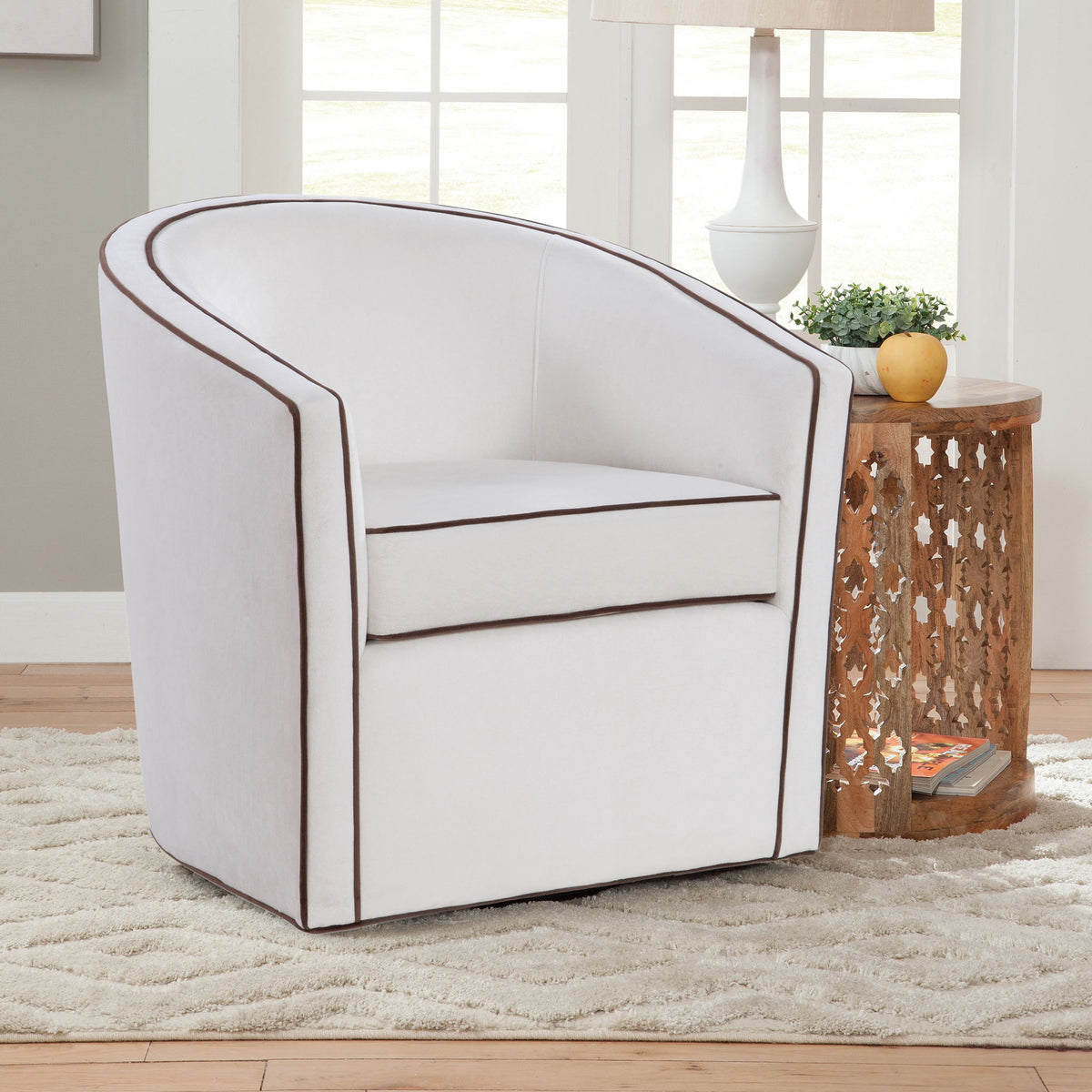 Kendall - Swivel Chair With Barrel Back Design