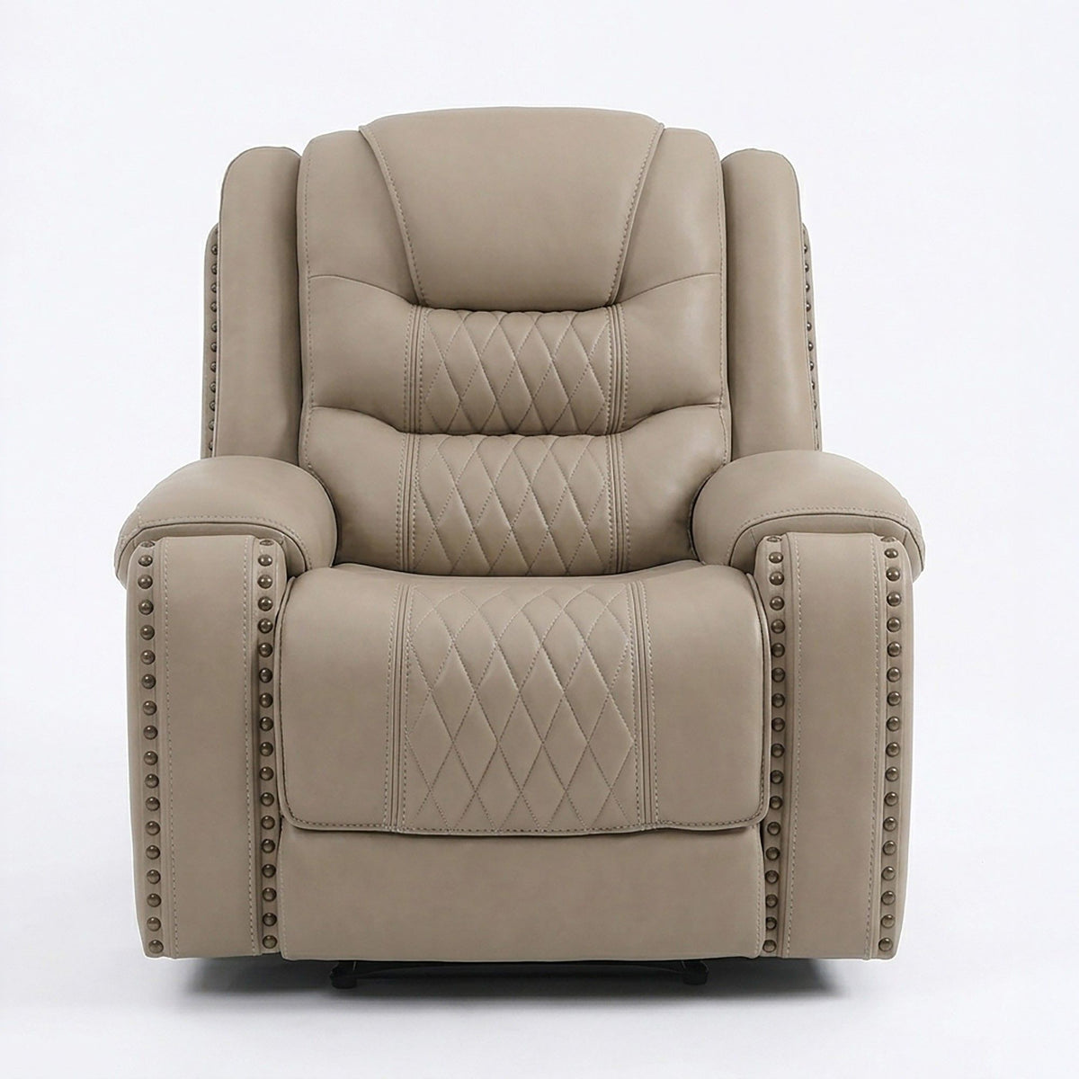Power Recliner Single Chair With USB Port Living Room Comfort Seating - Toffee