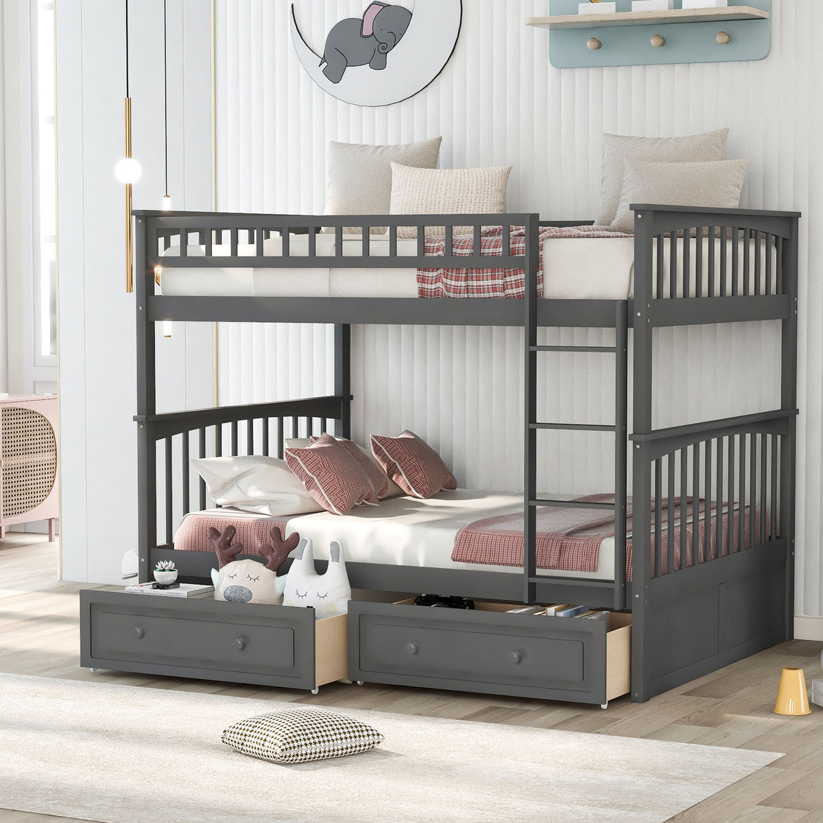 Bunk Bed With Drawers, Convertible Design