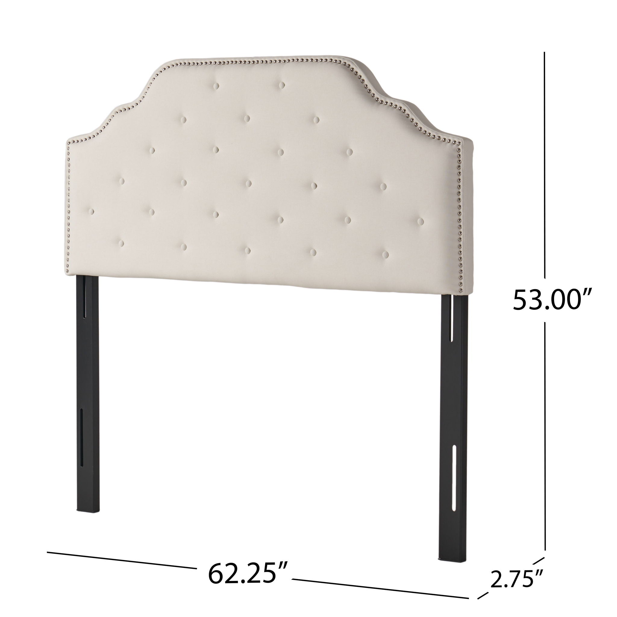 Charismatic - Size Headboard With Button Tufting And Nailhead Trim