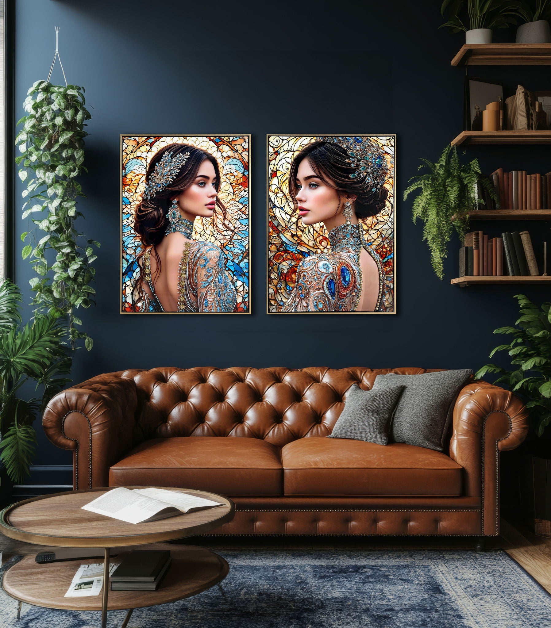 Jeweled Reverie II Gloss Canvas In Frame - Black / Gold