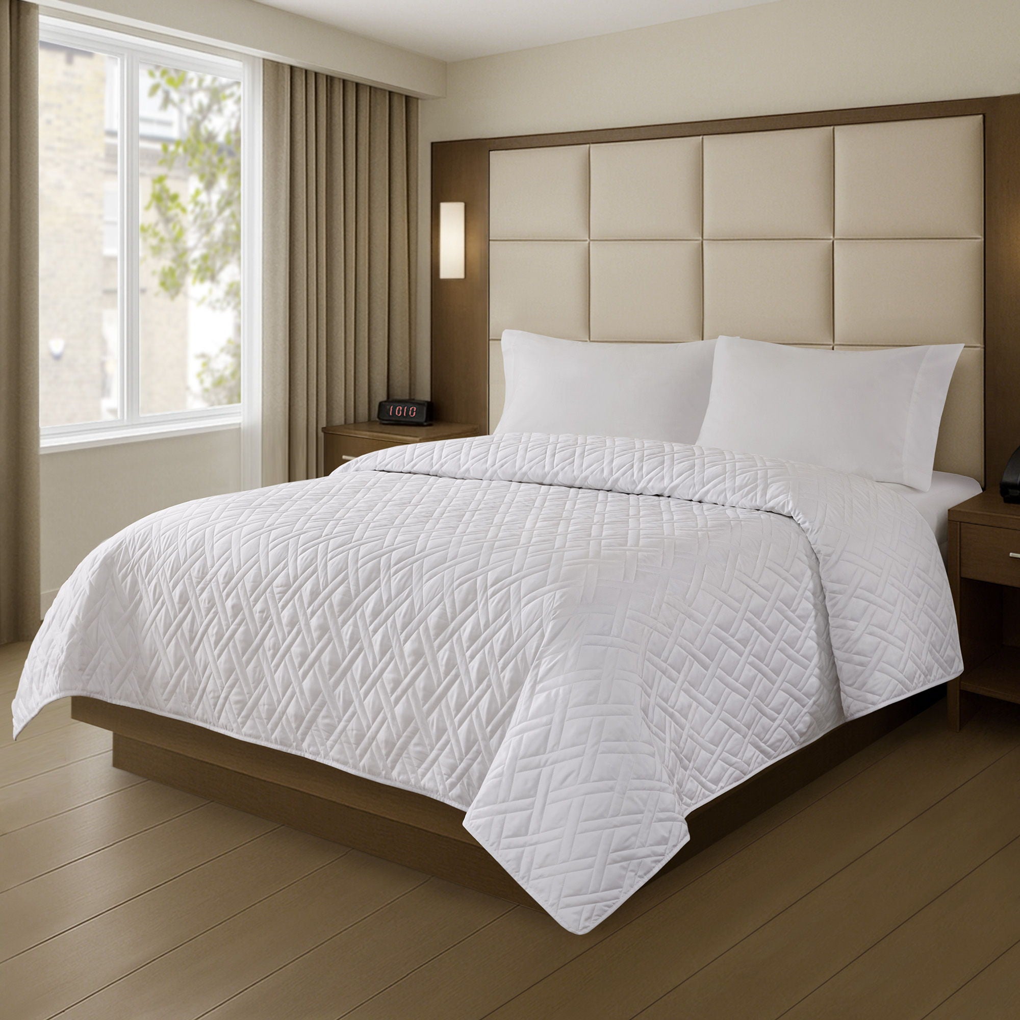Plain Weave - Premium Coverlet - White