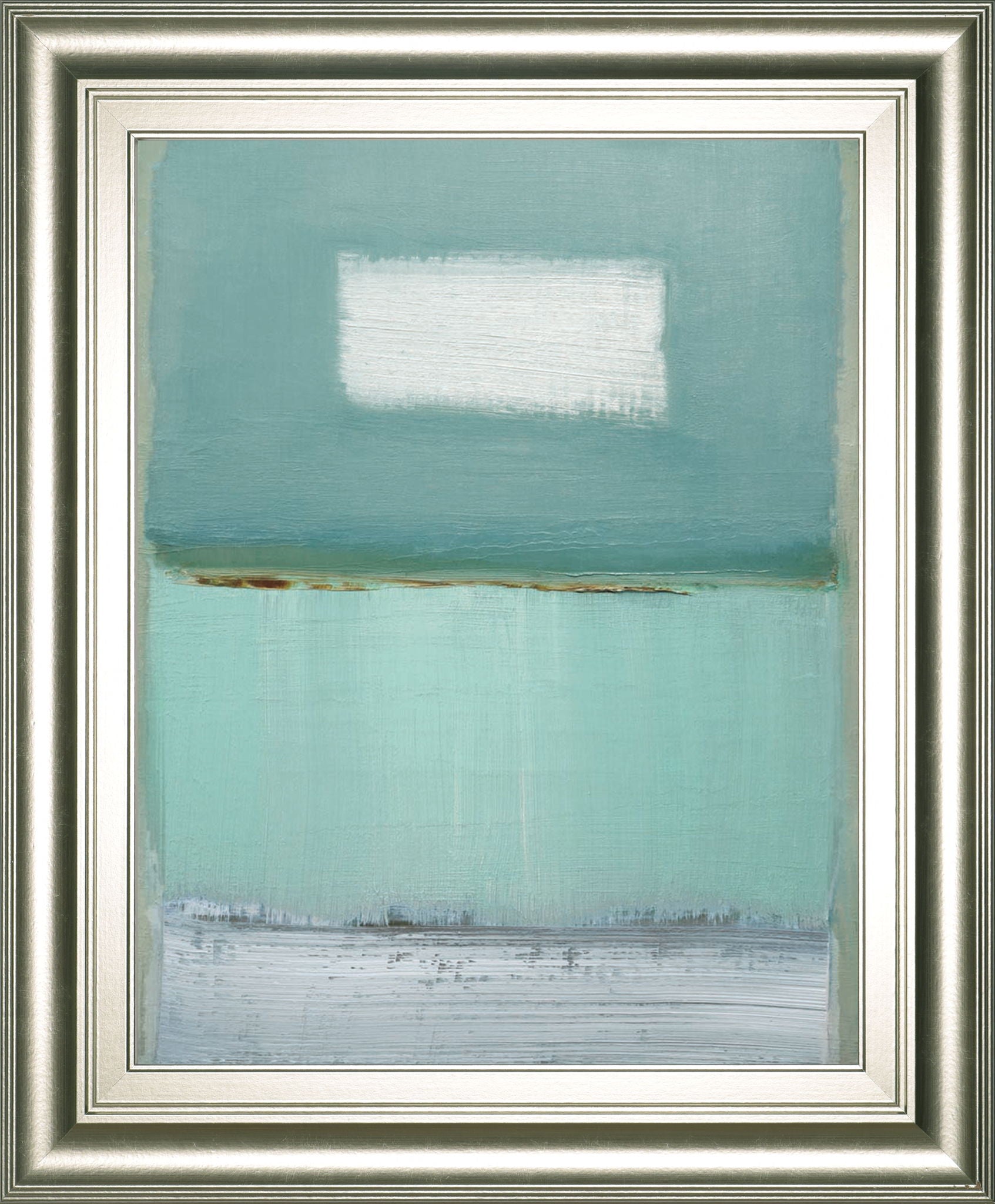 Azure 1 By Caroline - Framed Print Wall Art - Light Blue