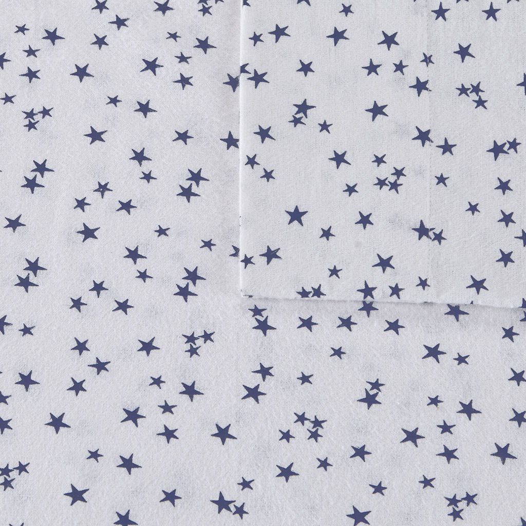 Cozy Soft - Novelty Print Sheet Set - Blue Stars