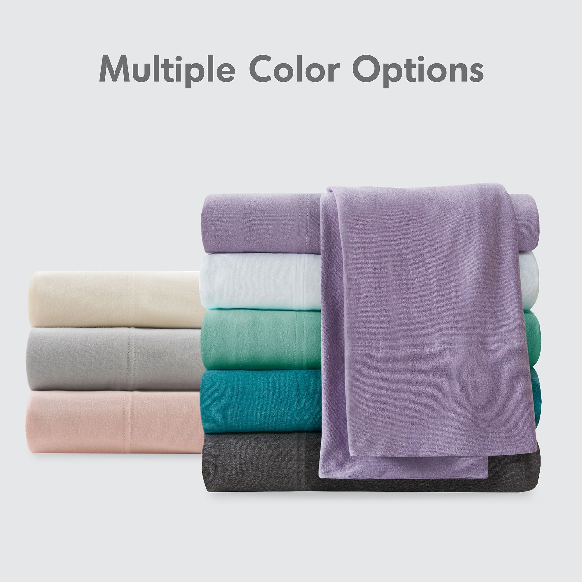 Blend Jersey Knit - 4 Piece Full All Season Sheet Set - Cream