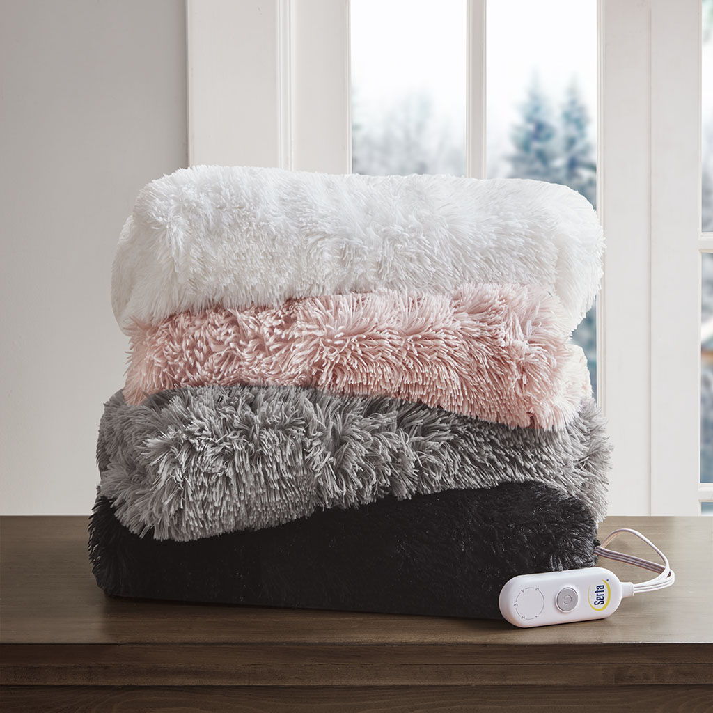 Malea - Shaggy Heated Throw - Blush