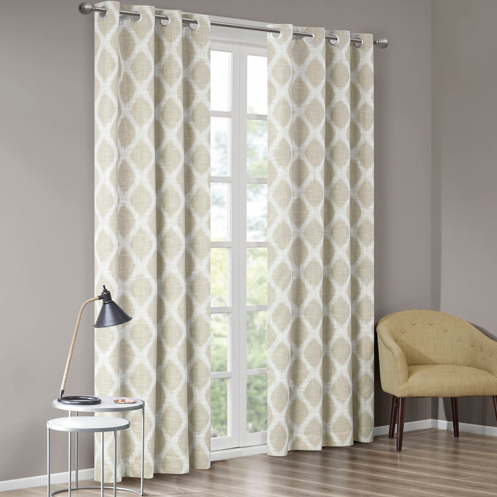 Printed Ikat Blackout Curtain Panel