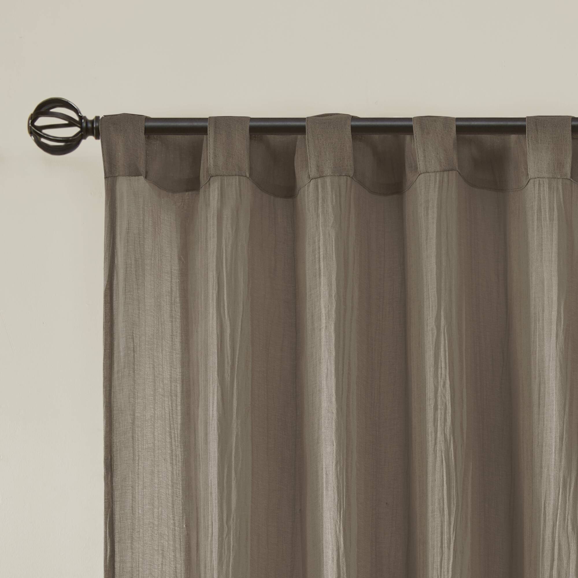 Harper - Solid Crushed Window Panel Pair - Taupe