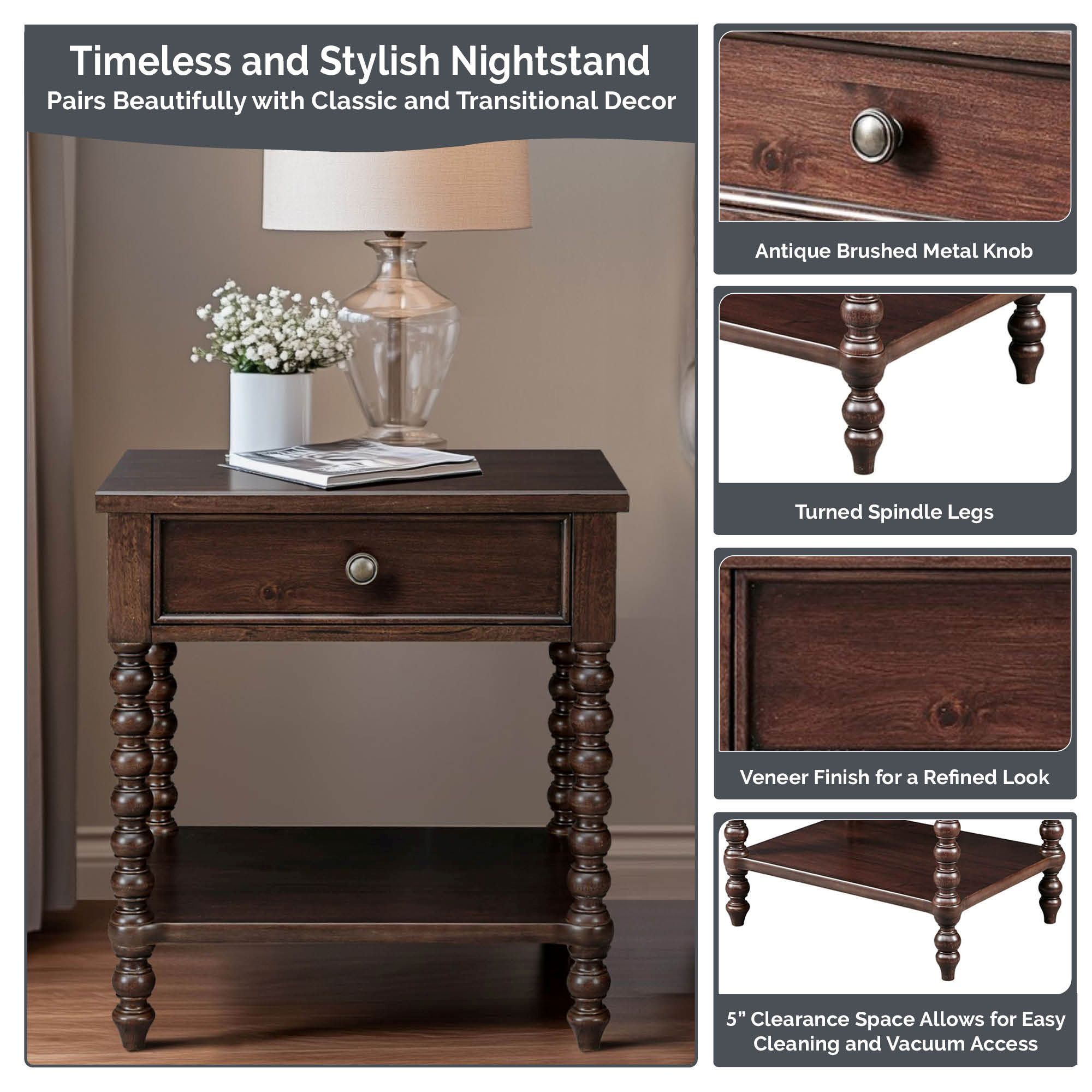 Beckett - Nightstand - Morocco Brown