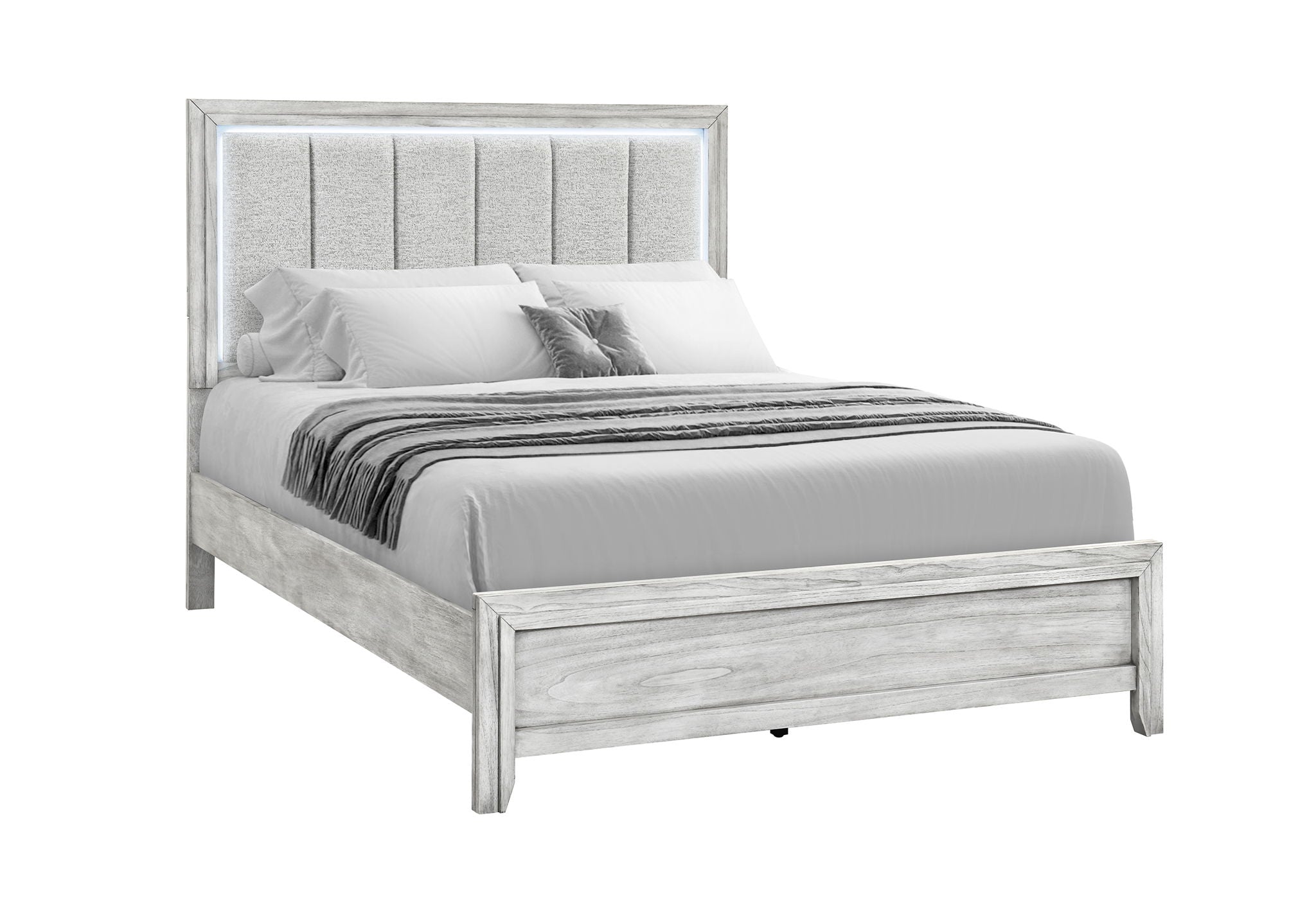 Elsie - Queen Bed / King Bed Siderails - Light Grey