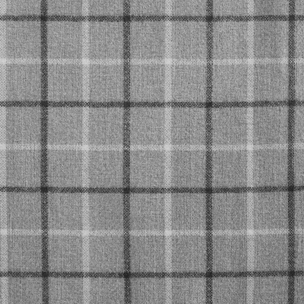 Anaheim - Plaid Rod Pocket and Back Tab Curtain Panel With Fabric Lining - Gray