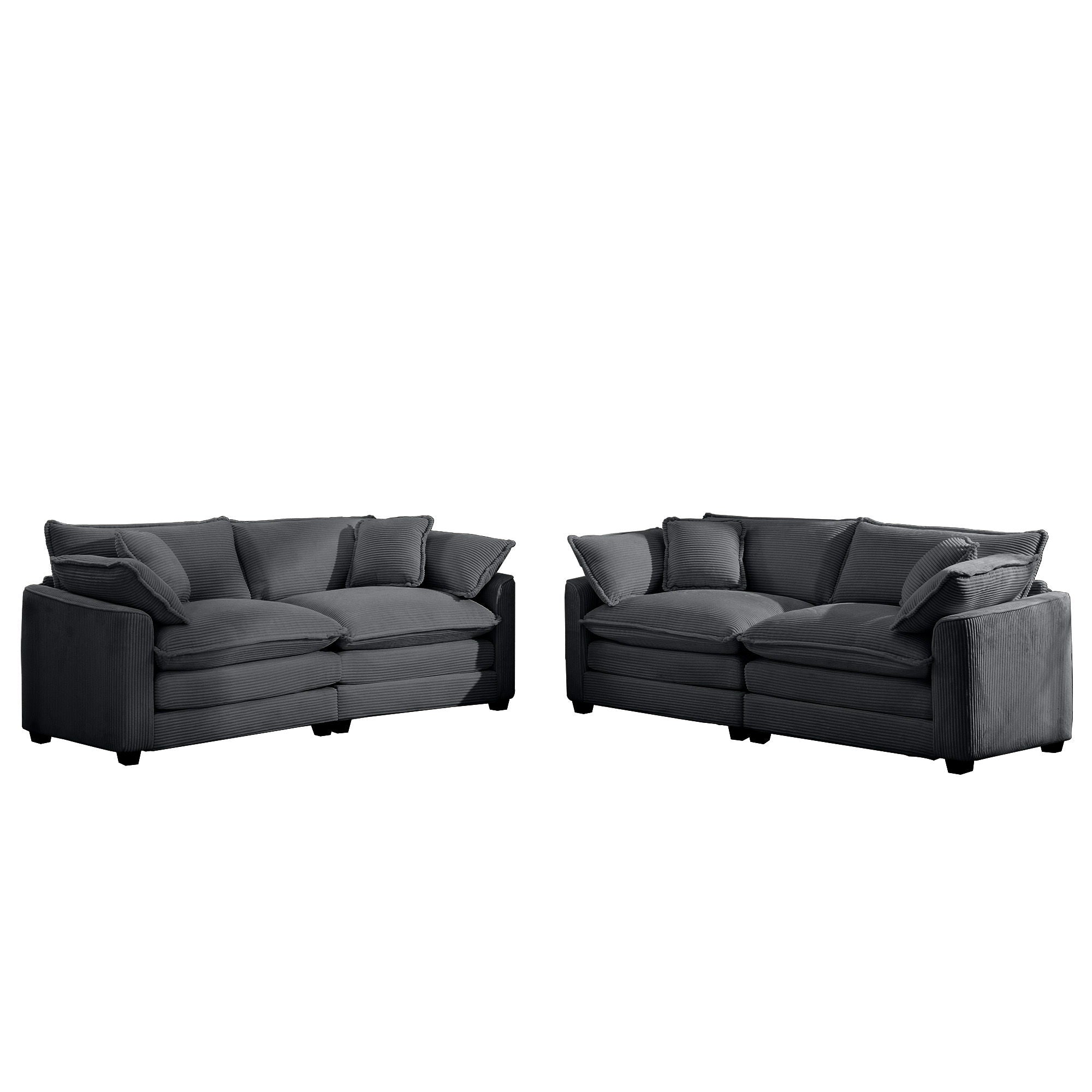 Elegant Oversized Sectional Sofa Set With Deep Seats And Flexible Layout