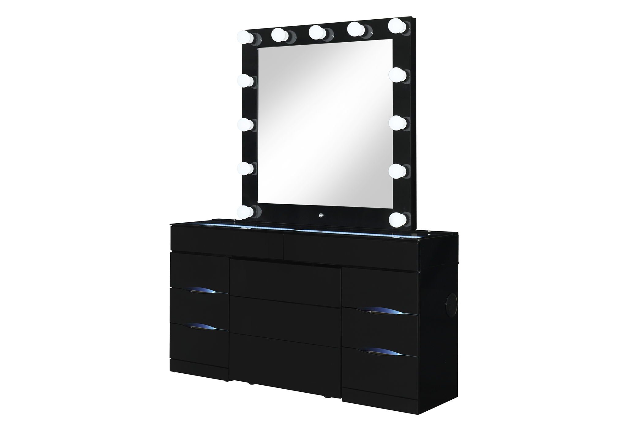 Ella - Mirror With LED - Black
