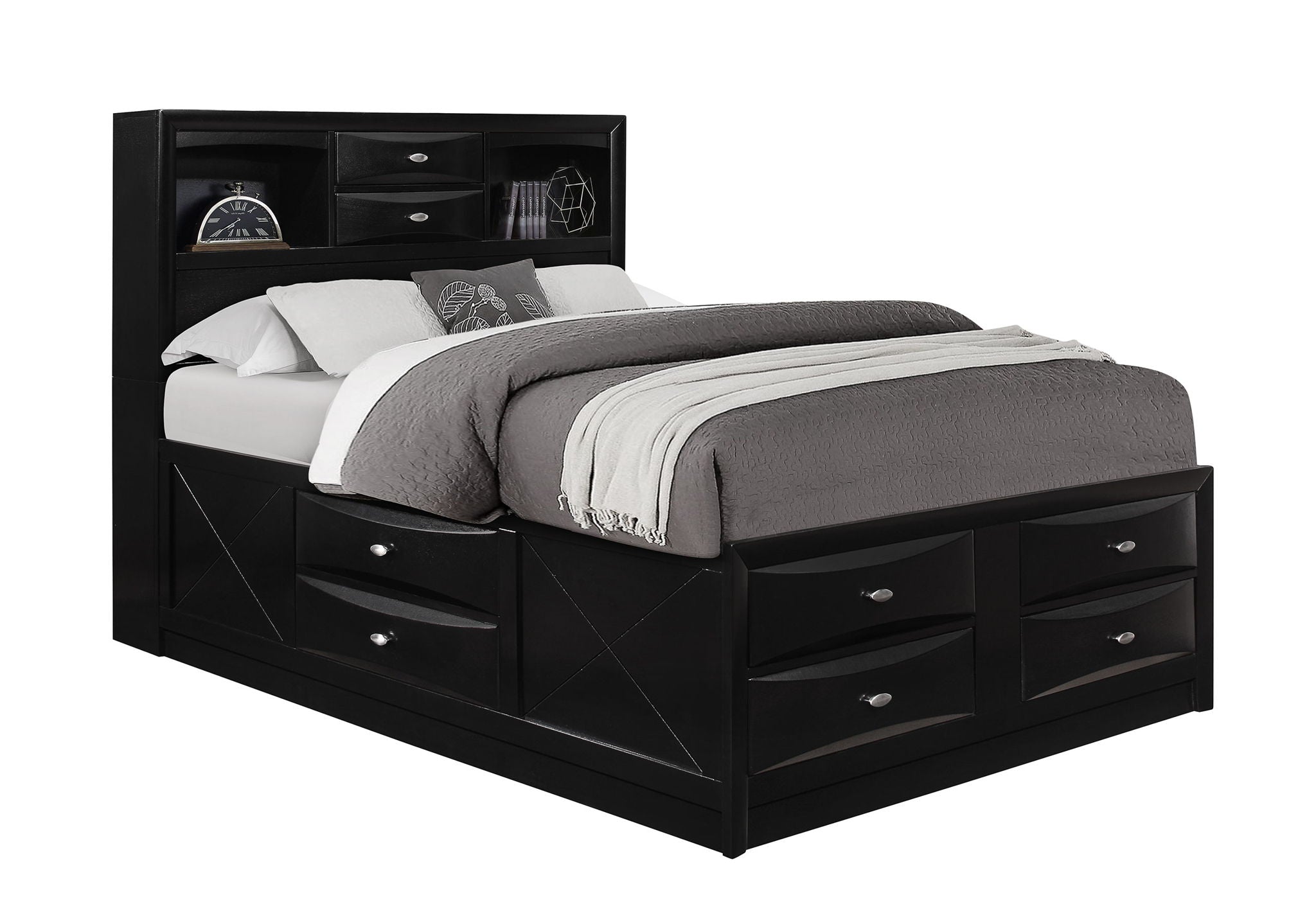 Linda - 5 Piece Queen Bedroom Set - Black