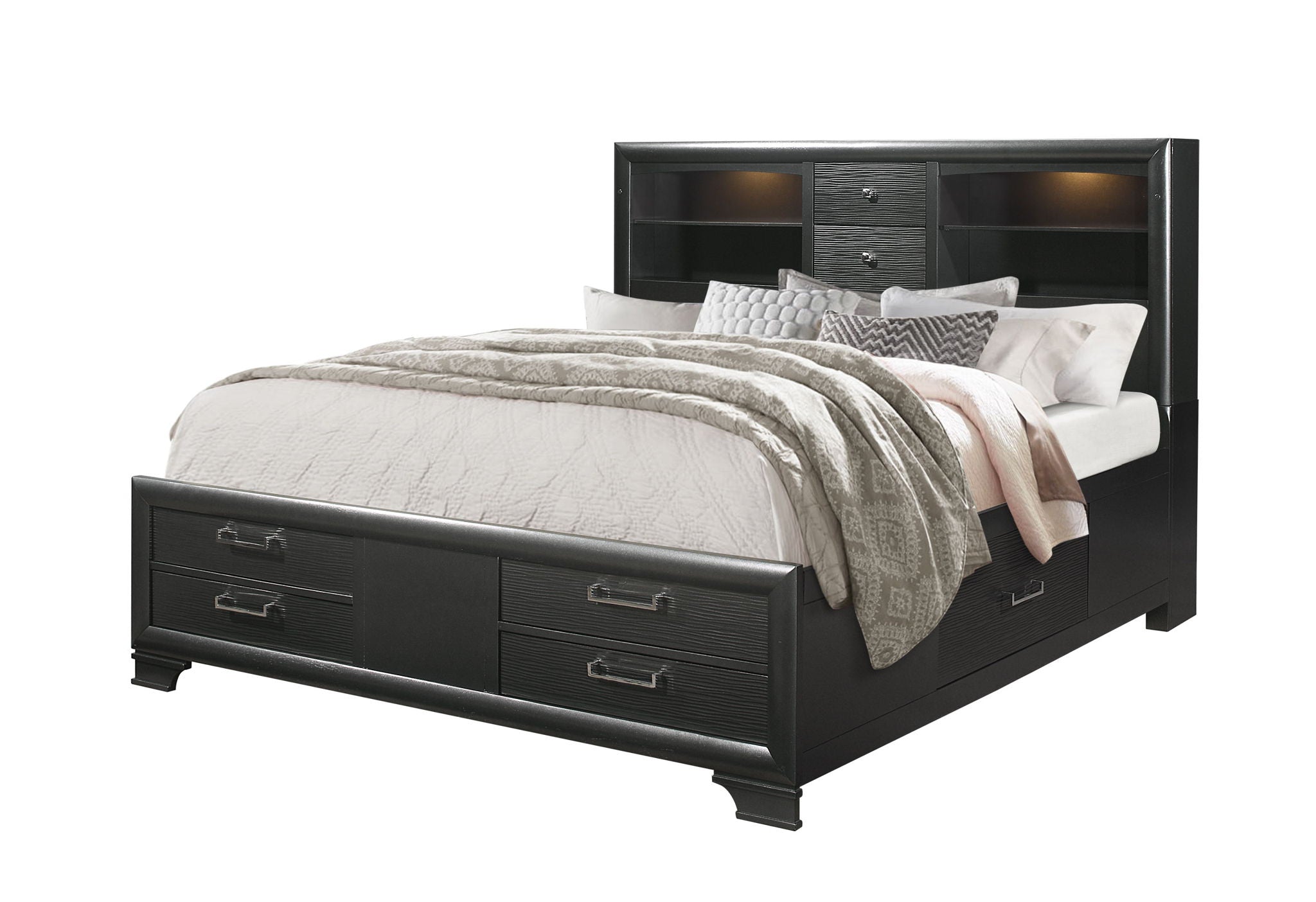 Jordyn - Queen Bed/King Bed Footboard And Side Rails - Gray