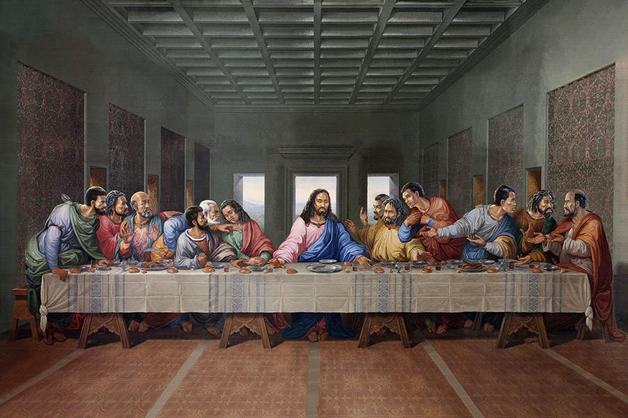 Last Supper (Ethnic) (Framed) - Dark Gray