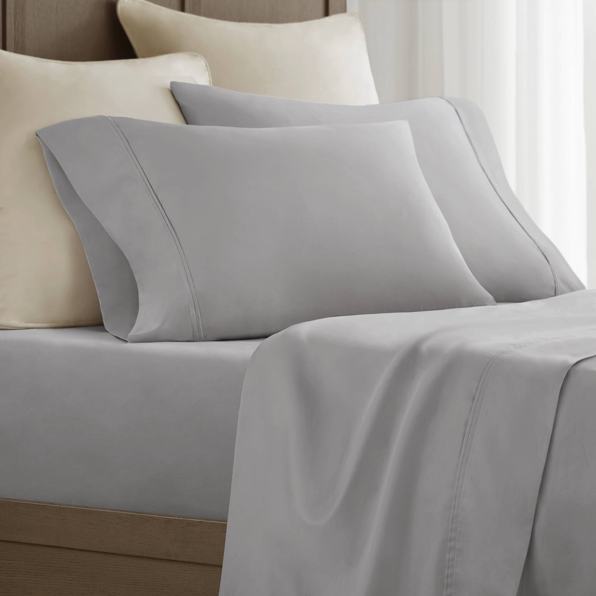 Standard Sateen Pillowcase Set - Gray
