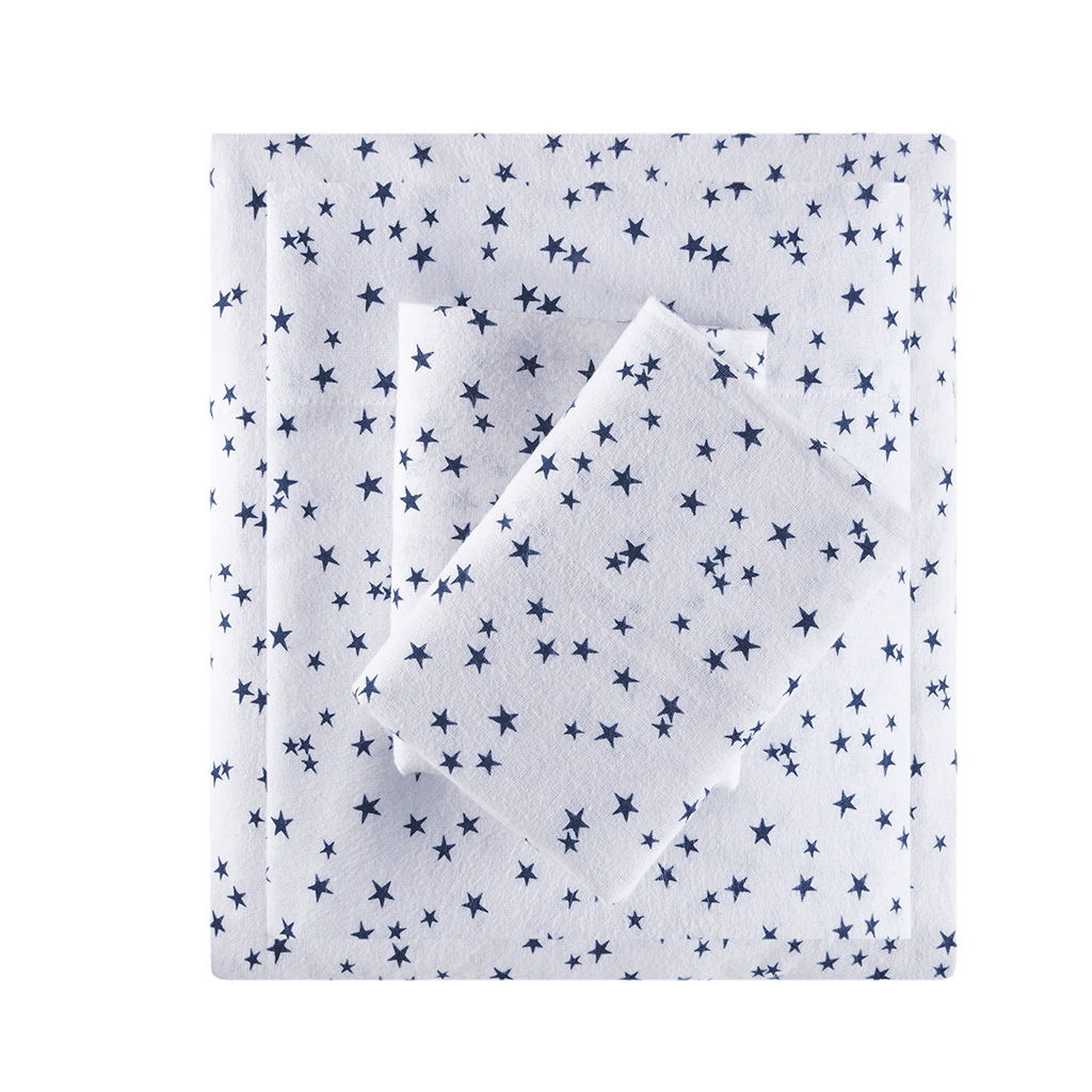 Twin Cozy Soft Novelty Print Sheet Set - Blue Stars
