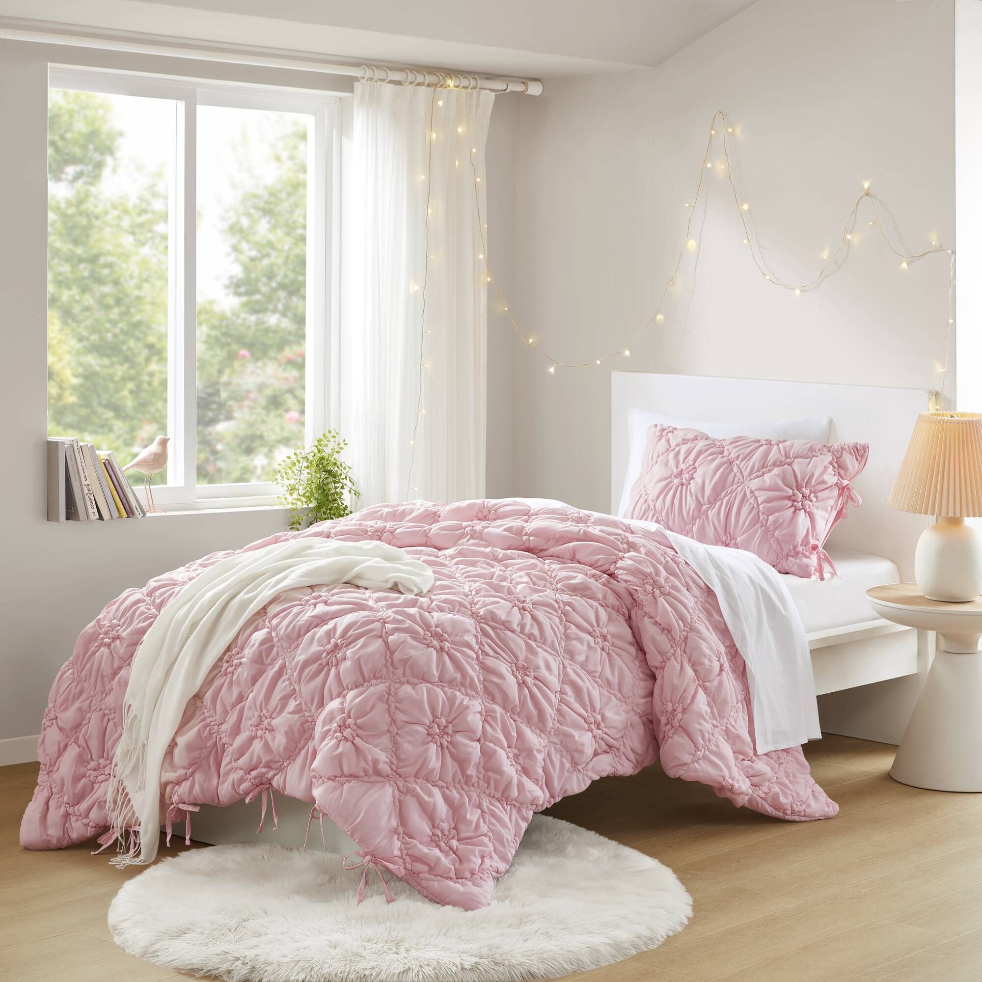 Lily - 2 Piece Comforter Set - Pink