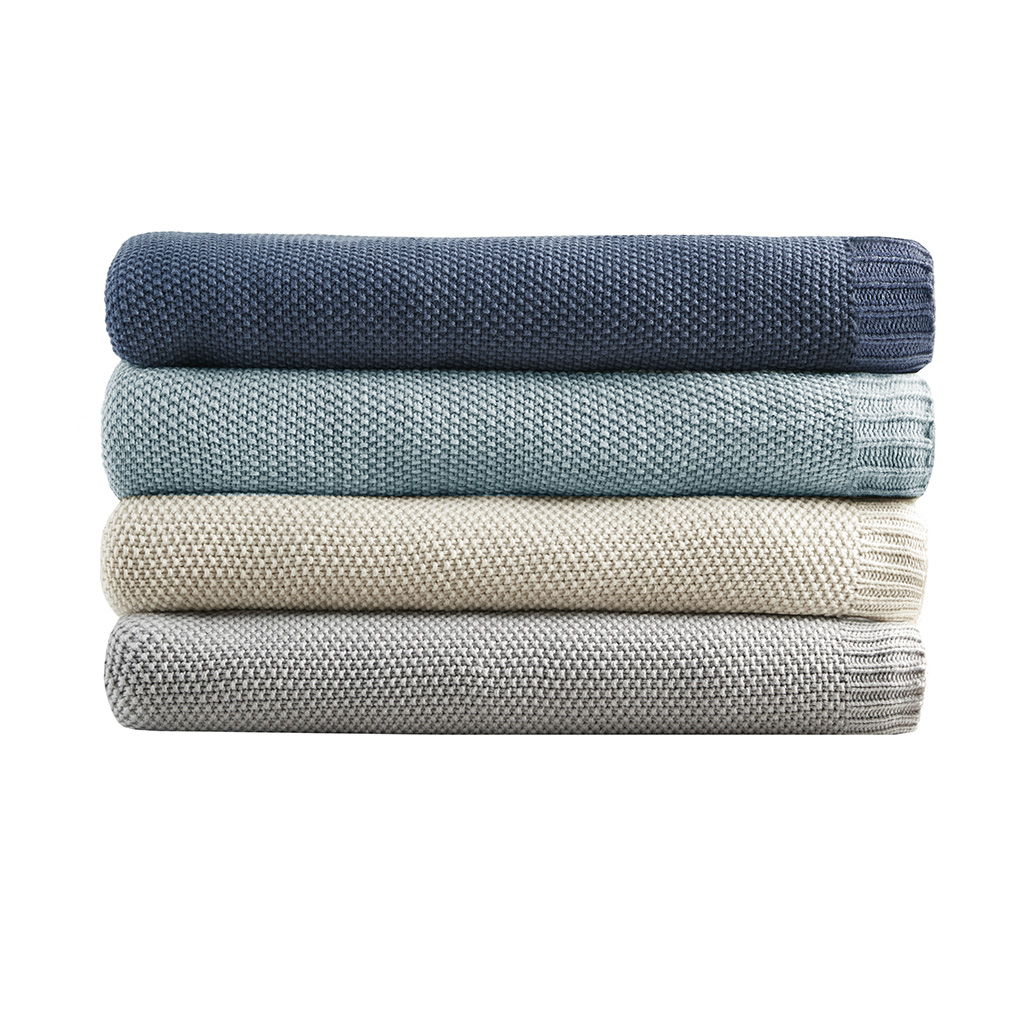 Bree Knit - Knit Blanket - Ivory