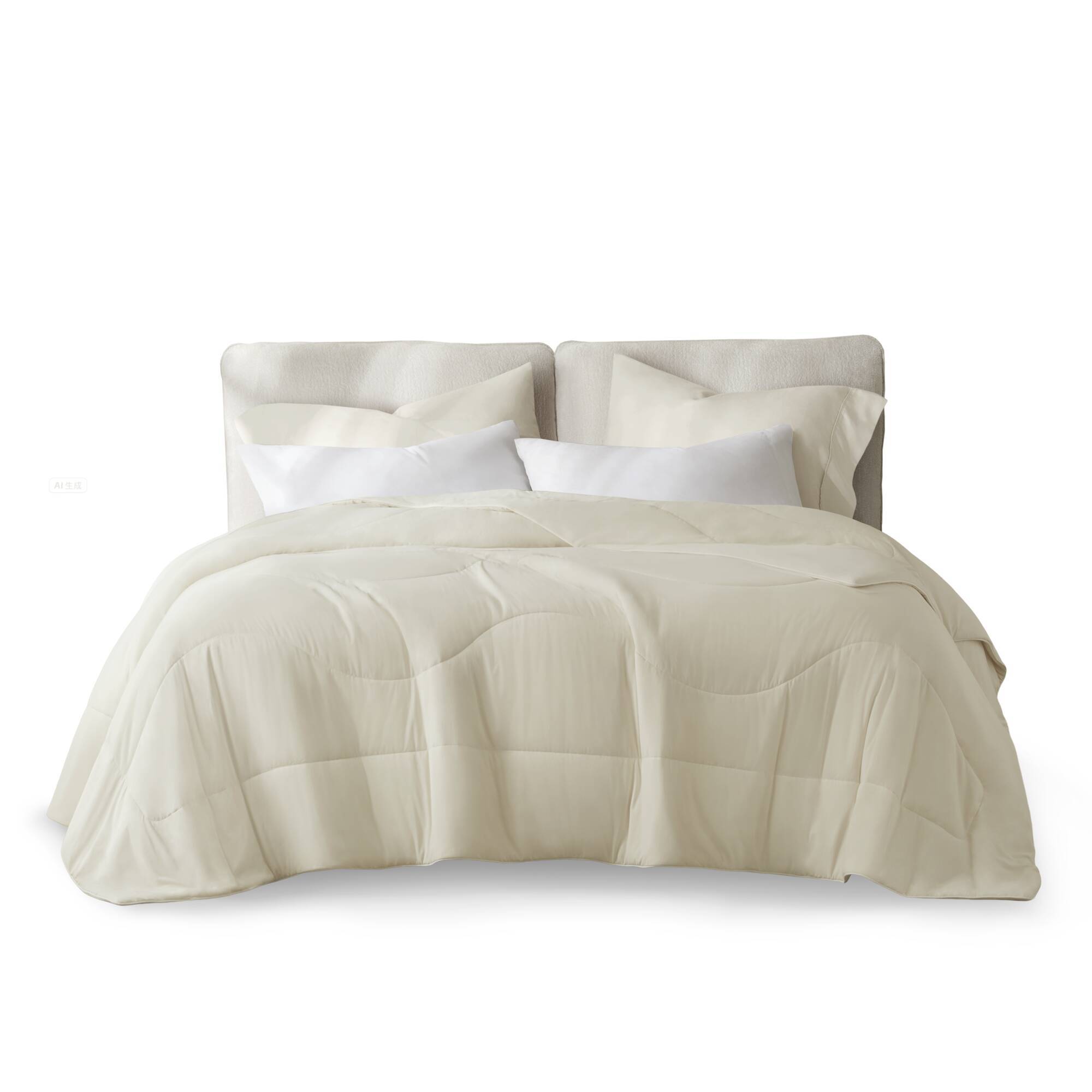 Full/Queen Reversible Tencel Comforter Blanket - Ivory
