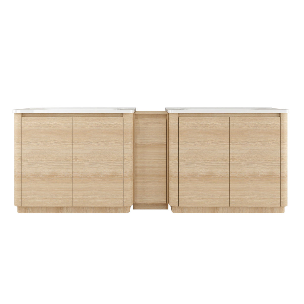Soft Close Door Freestanding Bathroom Vanity With Sink, 1 Small Storage Cabinet