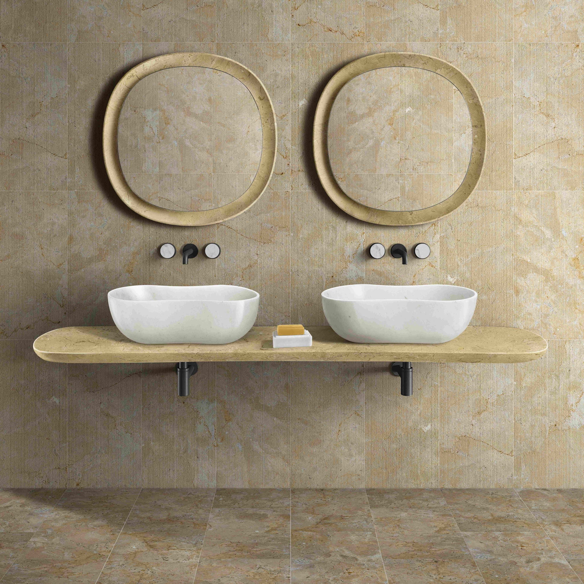 Bathroom Vessel Sink With Wavy Design