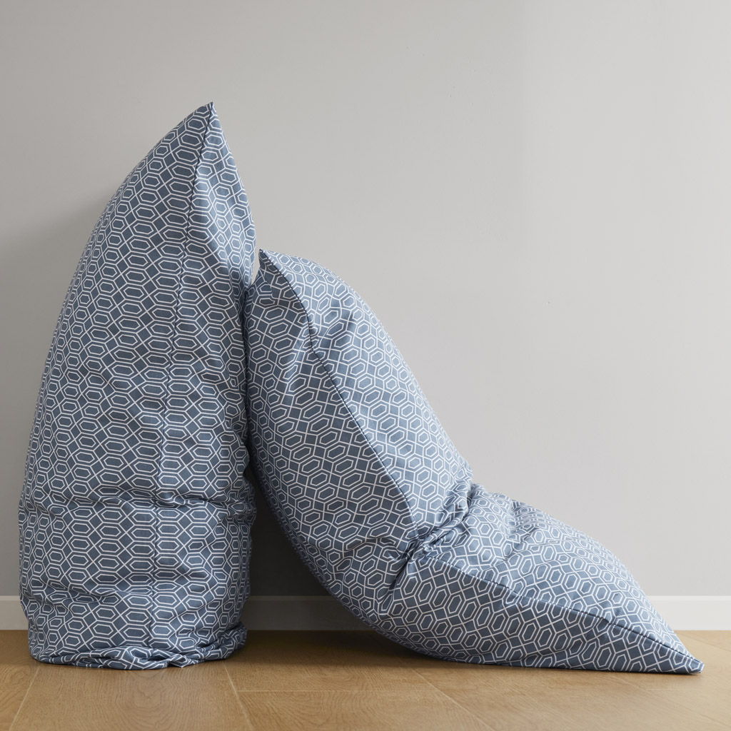 Cotton 144TC - King Printed Sheets - Diamond Blue