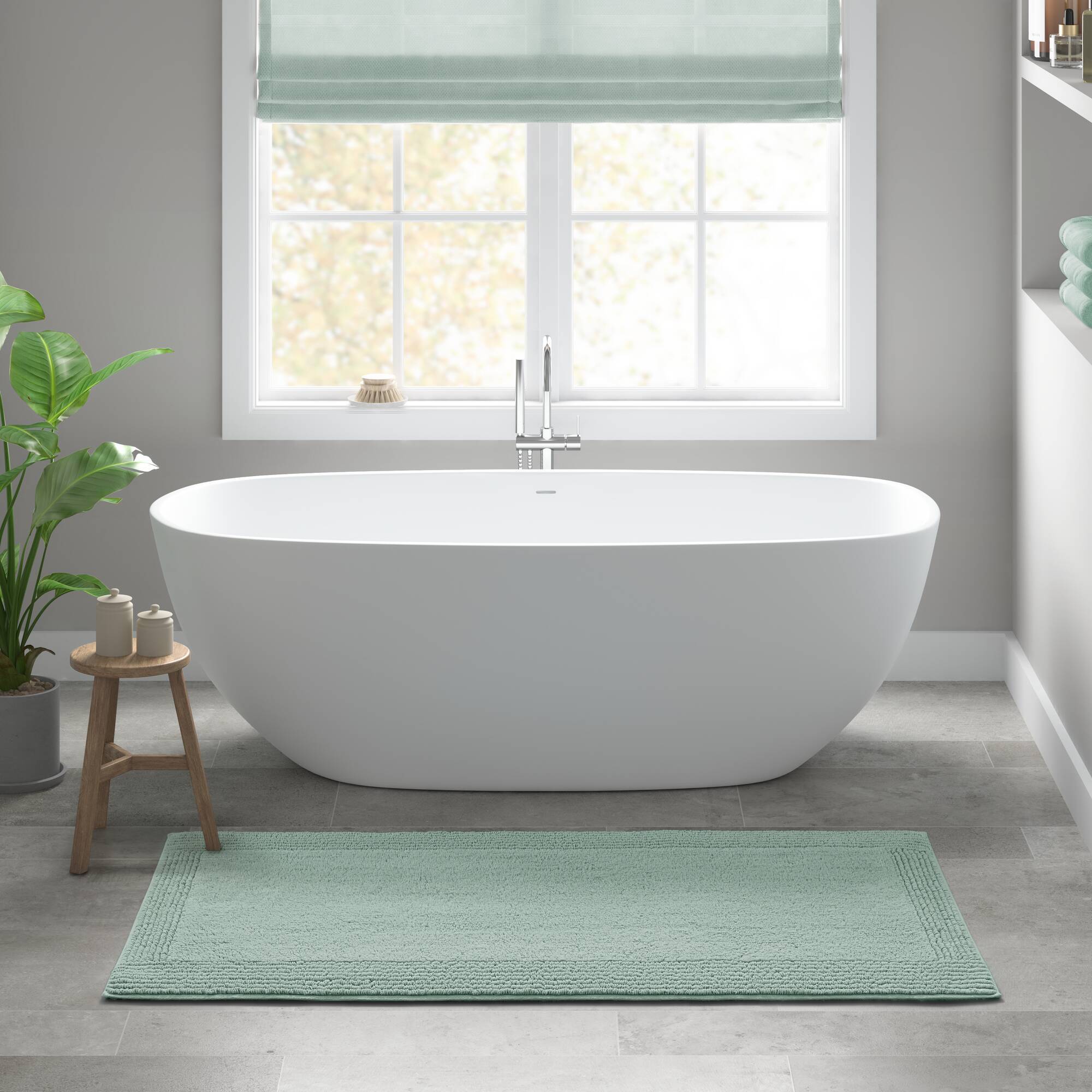 Splendor - 24" x 44" Tufted Reversible Bath Rug - Green
