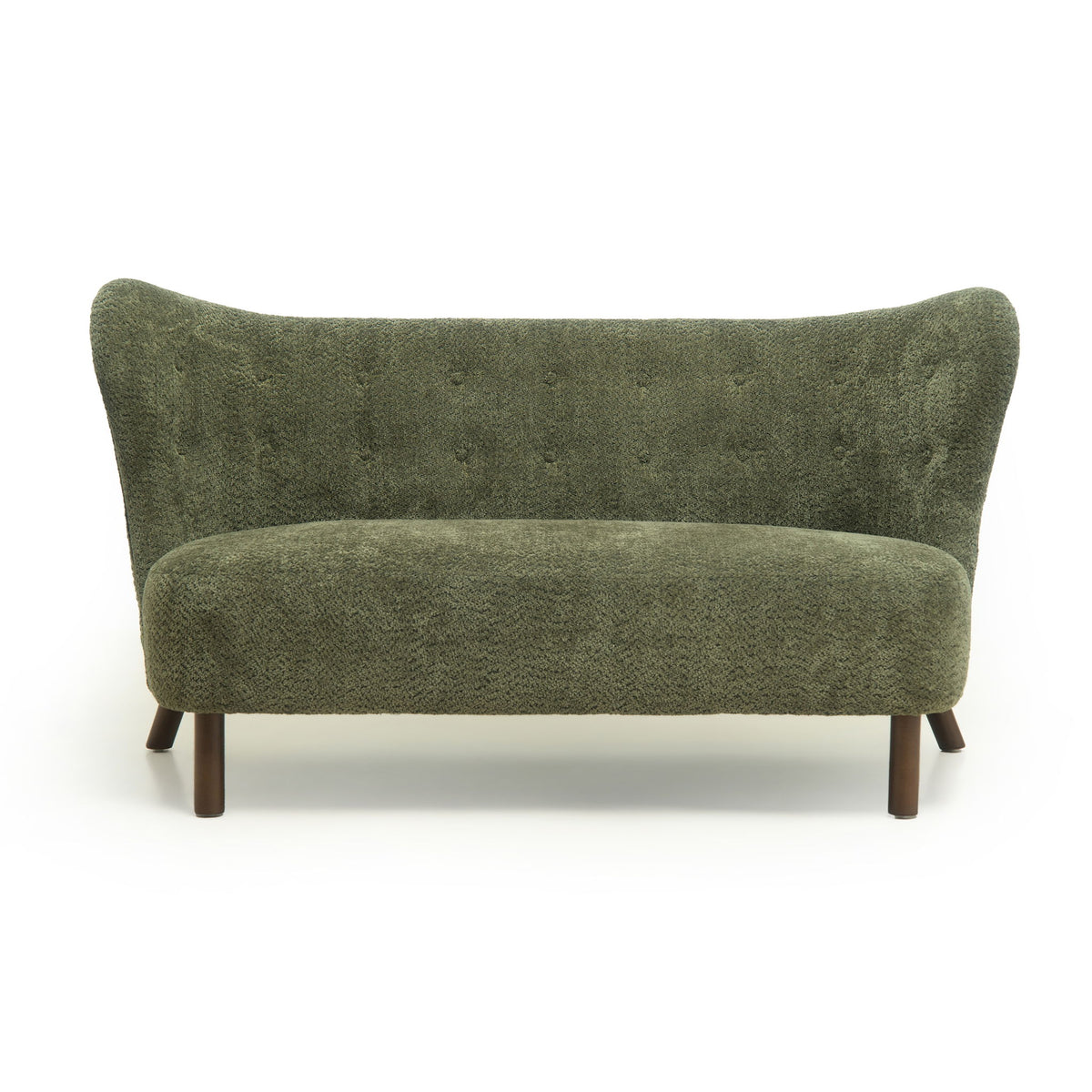 Nordic Chair Laid Back Loveseats With Curved Backres, No Armrests