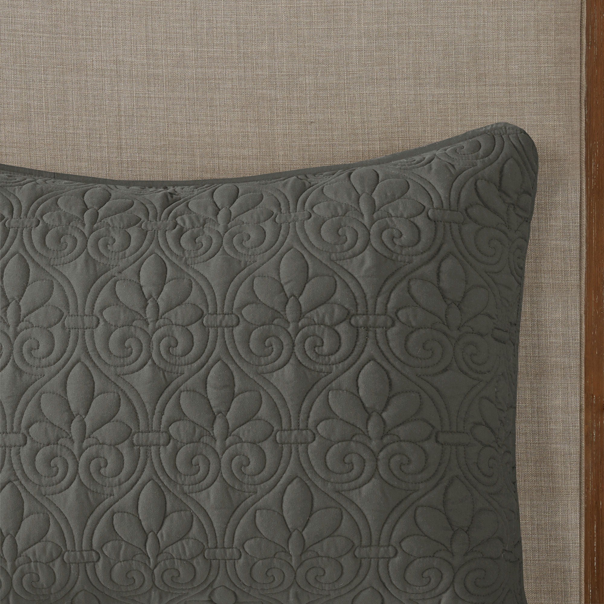 Quebec - Queen Fitted Bedspread (Set of 3) - Dark Gray