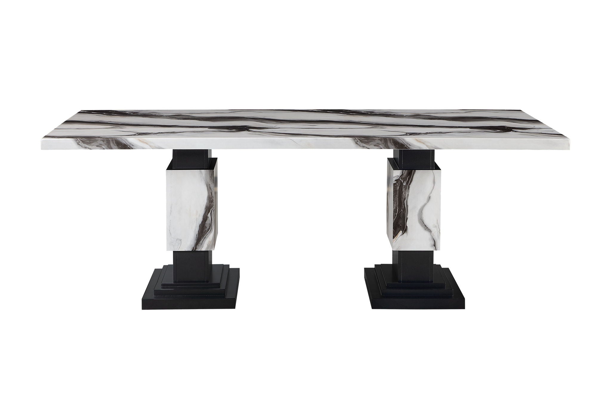 D12DT - Dining Table - White / Black